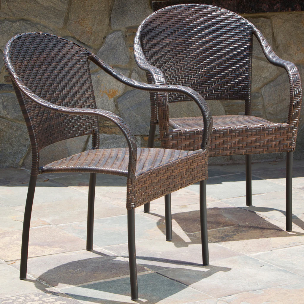 Rancho Outdoor Wicker Chair (Set of 2) - furnishings