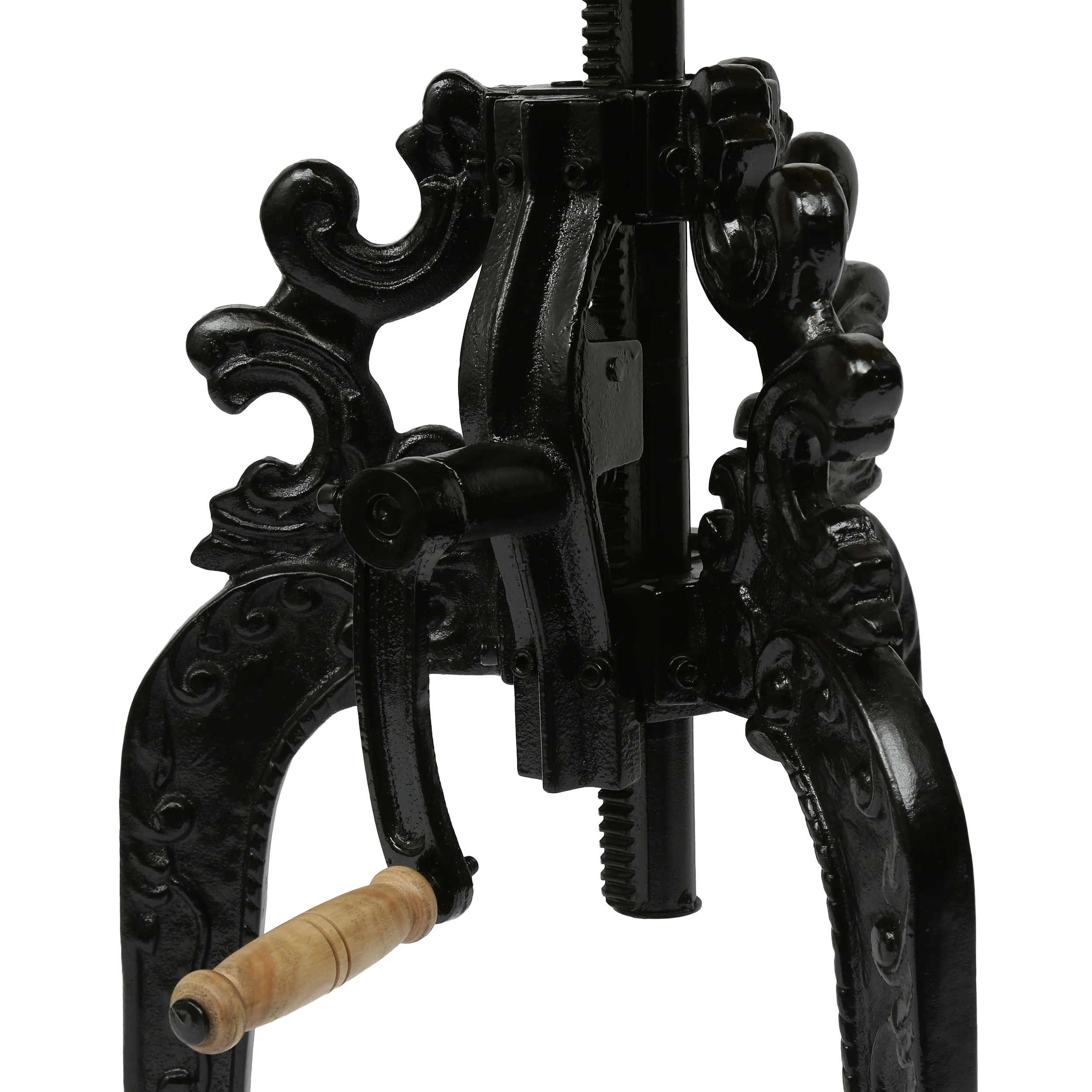 Regina Outdoor Handcrafted Mango Wood Adjustable Height Bistro Table, Natural and Black - furnishings