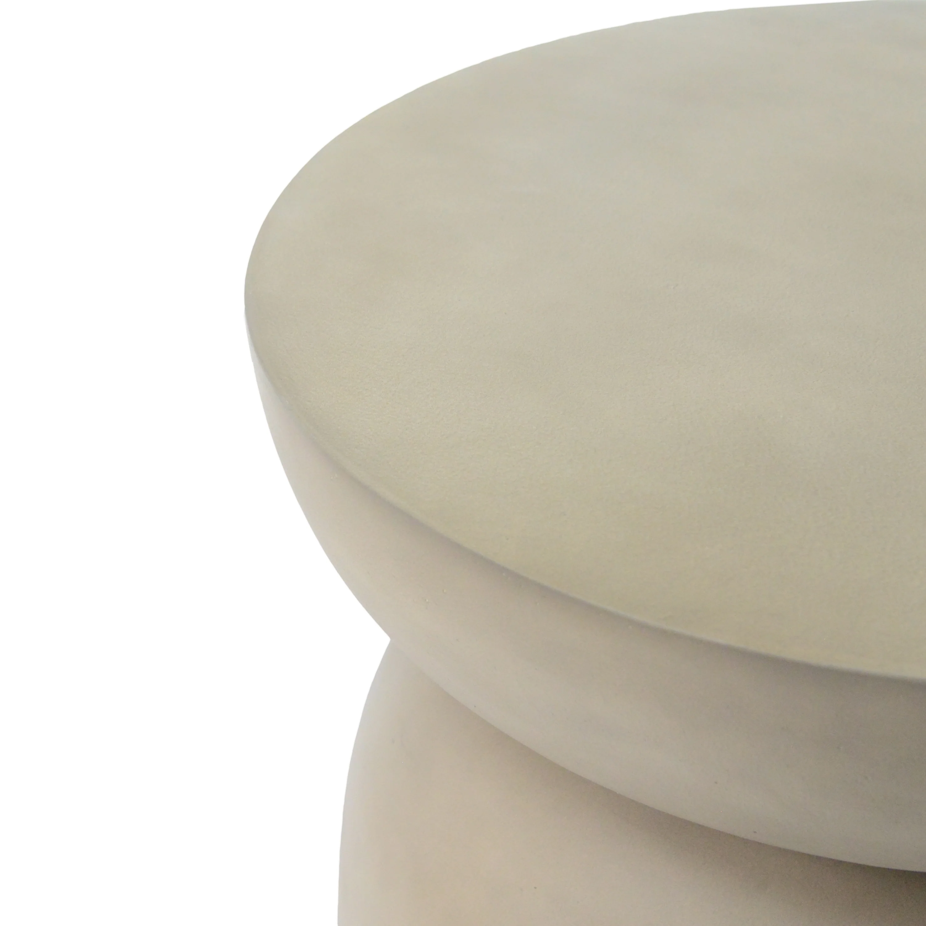 Briar Outdoor Round Concrete Accent Table, Light Grey - furnishings