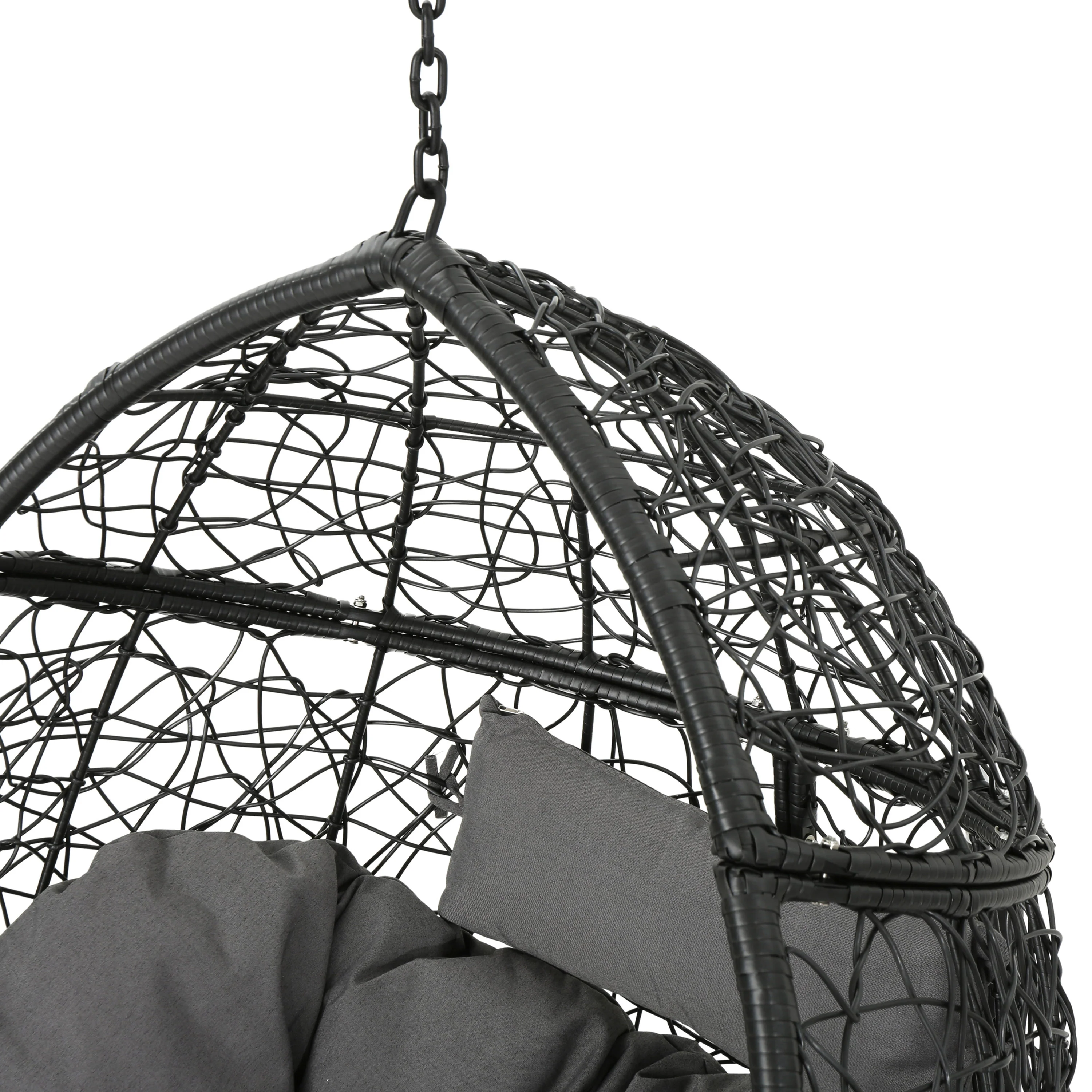 Kyle Outdoor Wicker Hanging Teardrop / Egg Chair - furnishings
