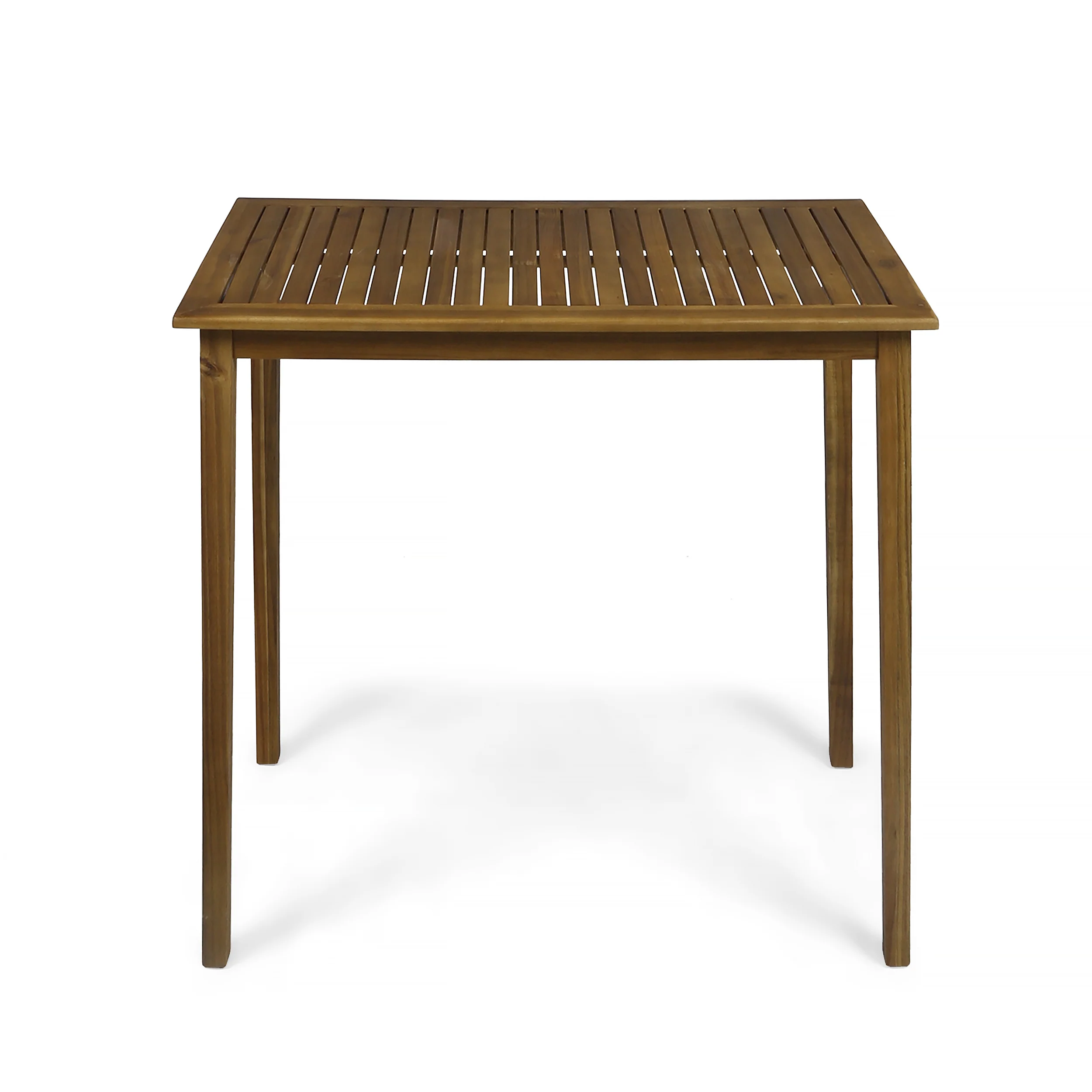 Teresa Outdoor Minimalist Acacia Wood Rectangle Bar Table - furnishings