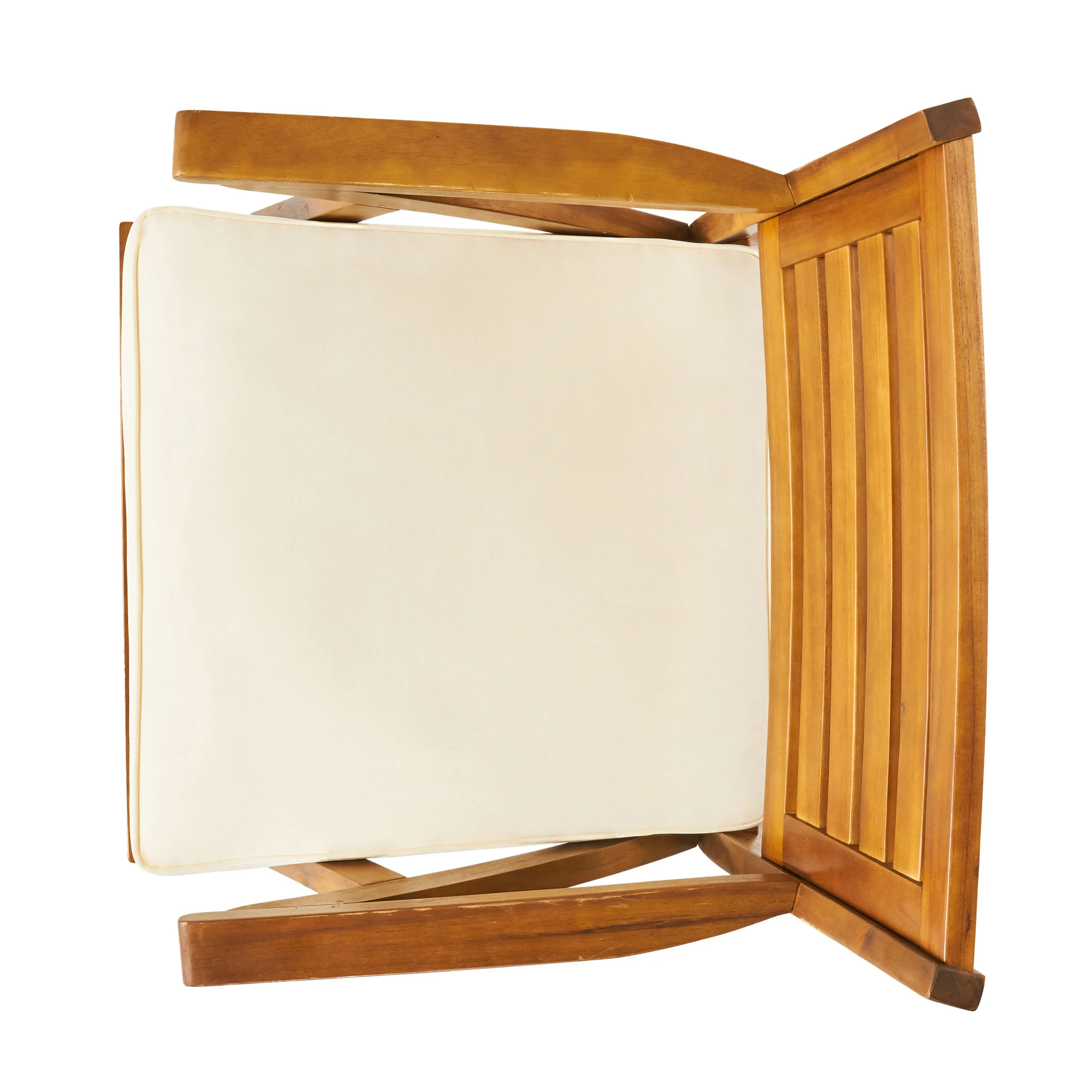Helen Outdoor Teak Finish Acacia Wood Arm Chair (Set of 2) - furnishings