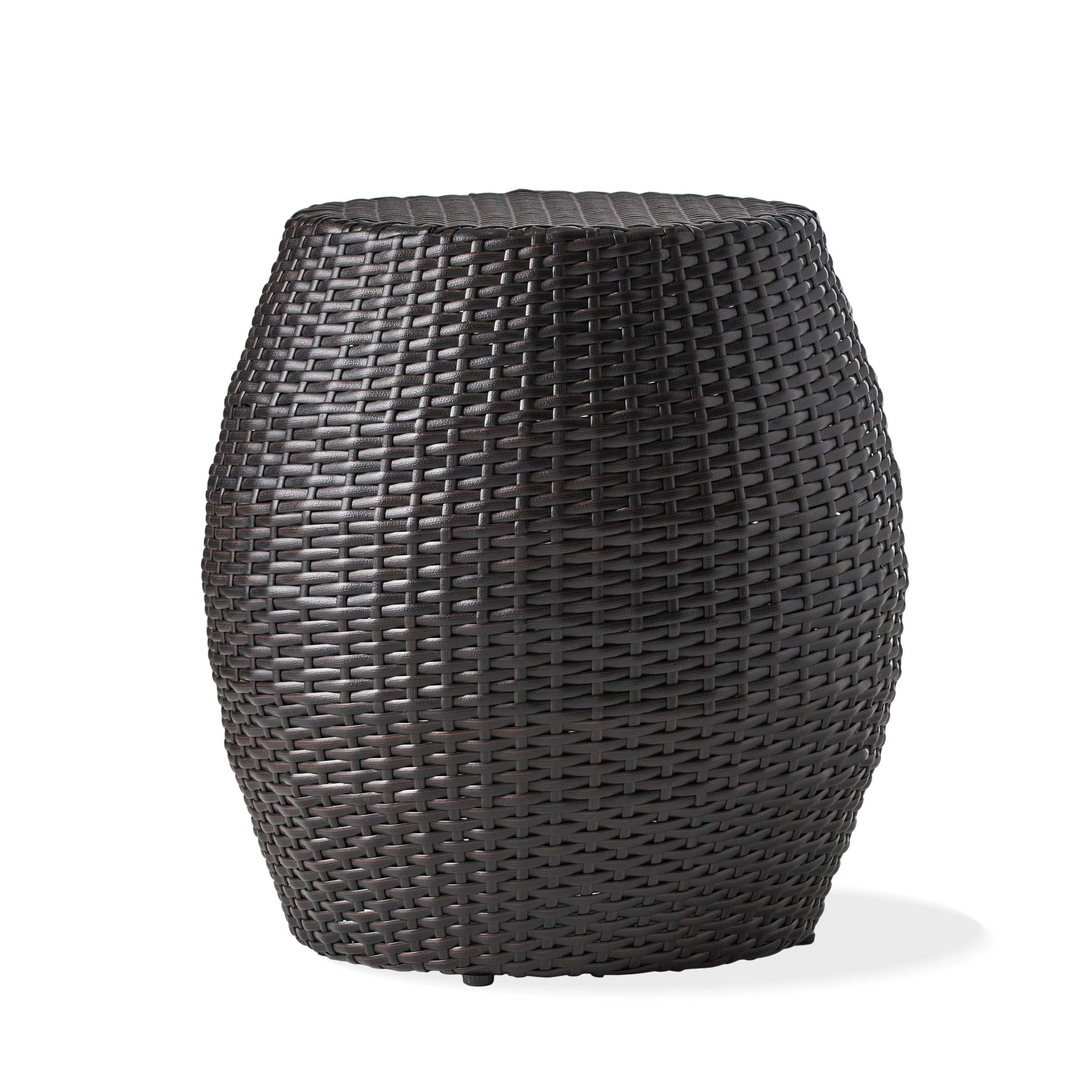 Colburn Outdoor Wicker 14.00-inch Barrel Side Table - furnishings
