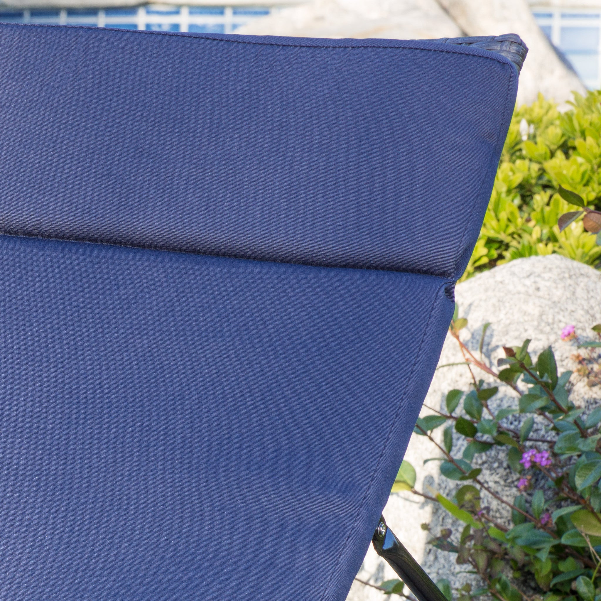 Nassau Outdoor Grey Wicker Adjustable Chaise Lounge with Cushion (Set of 2) - furnishings