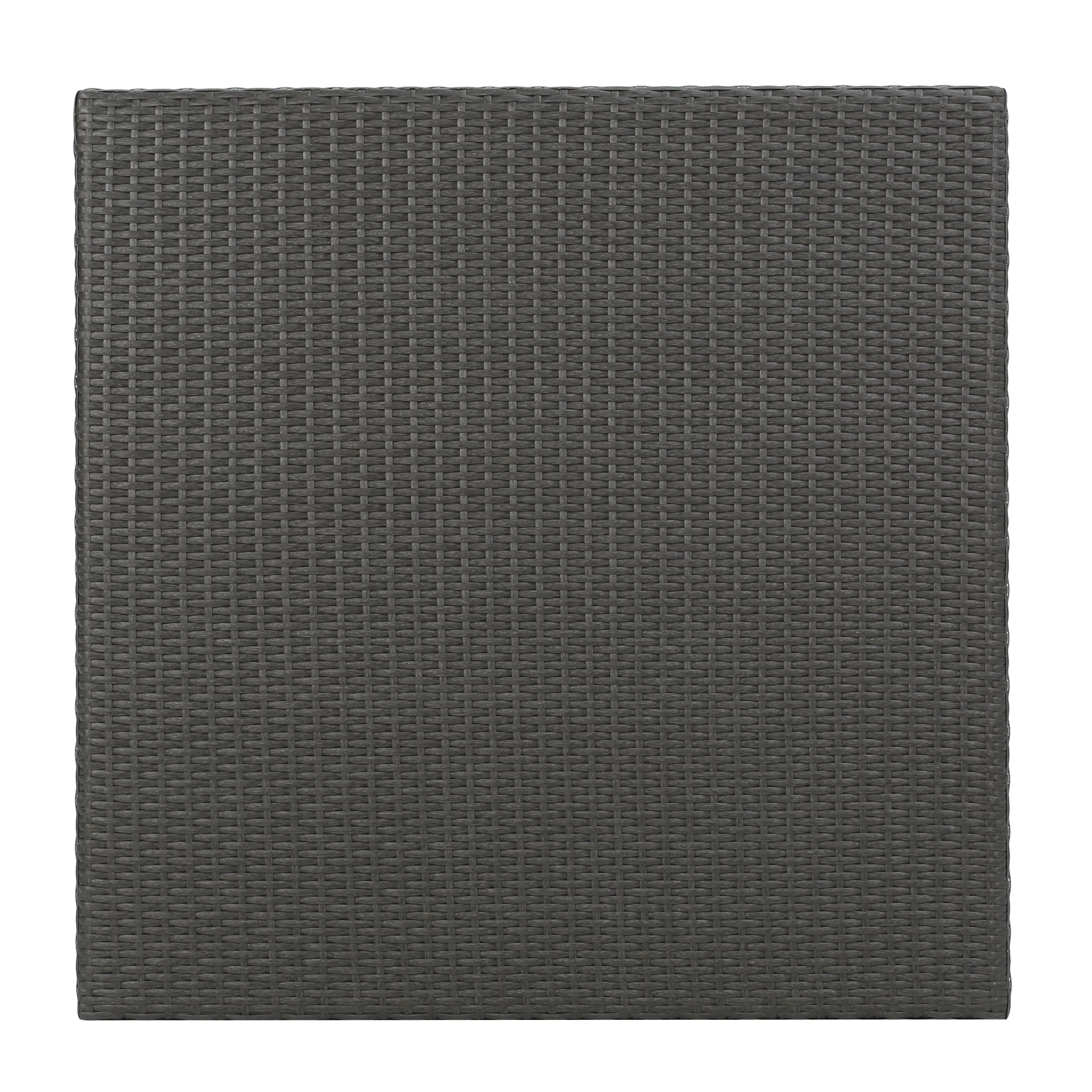 Bristle Contemporary Outdoor Square Gray Wicker Dining Table - furnishings