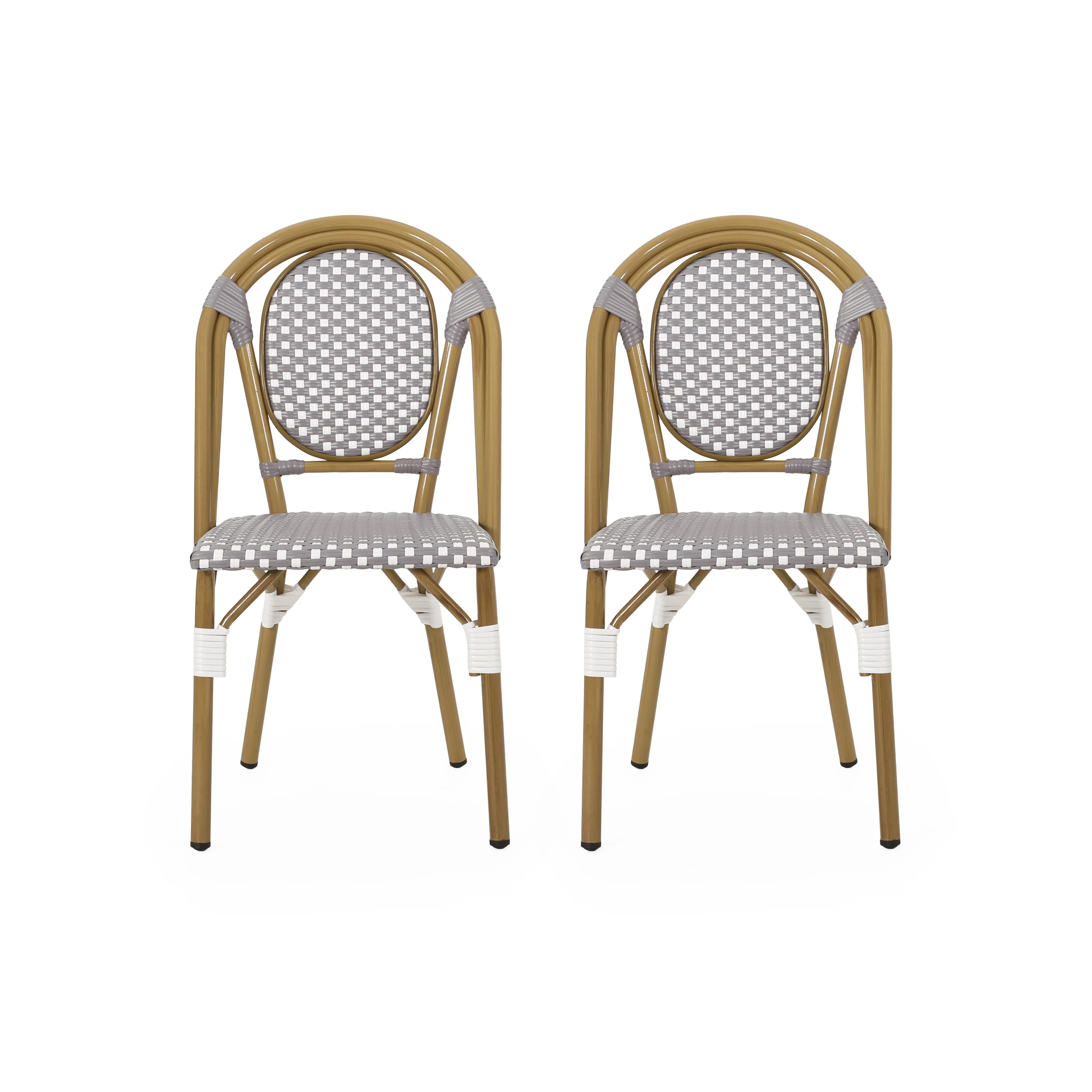 Kazaria Outdoor French Bistro Chairs (Set of 2) - furnishings