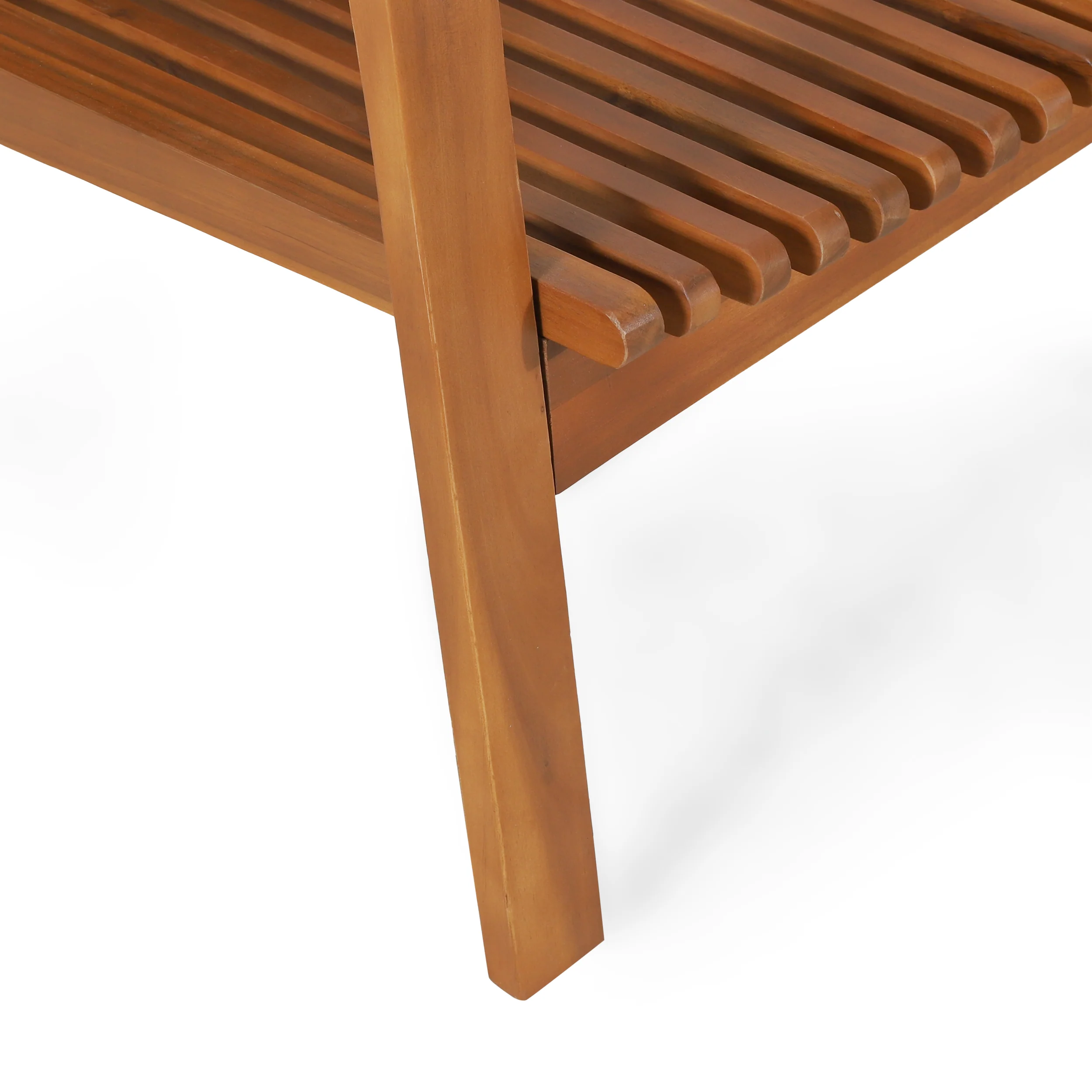 Naomi Outdoor Acacia Wood Slatted Club Chairs, Set of 2, Teak - furnishings