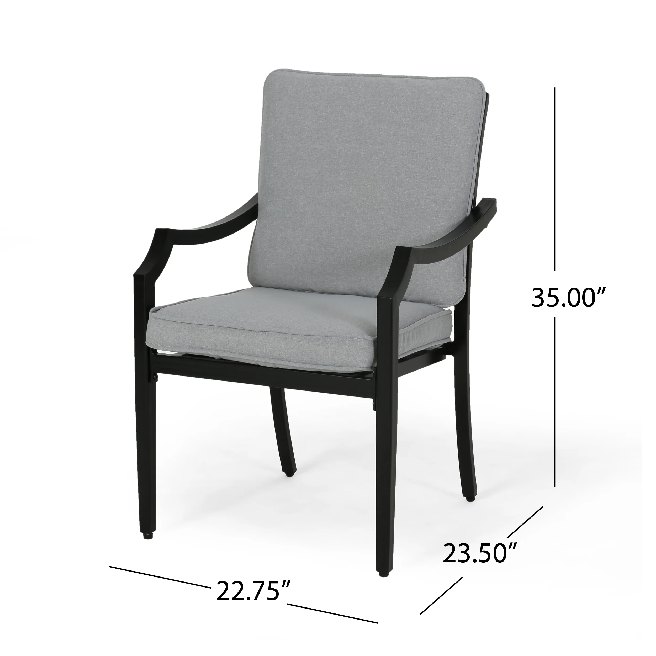 Carlson Diego Outdoor Aluminum Dining Chairs with Cushions (Set of 2) - furnishings