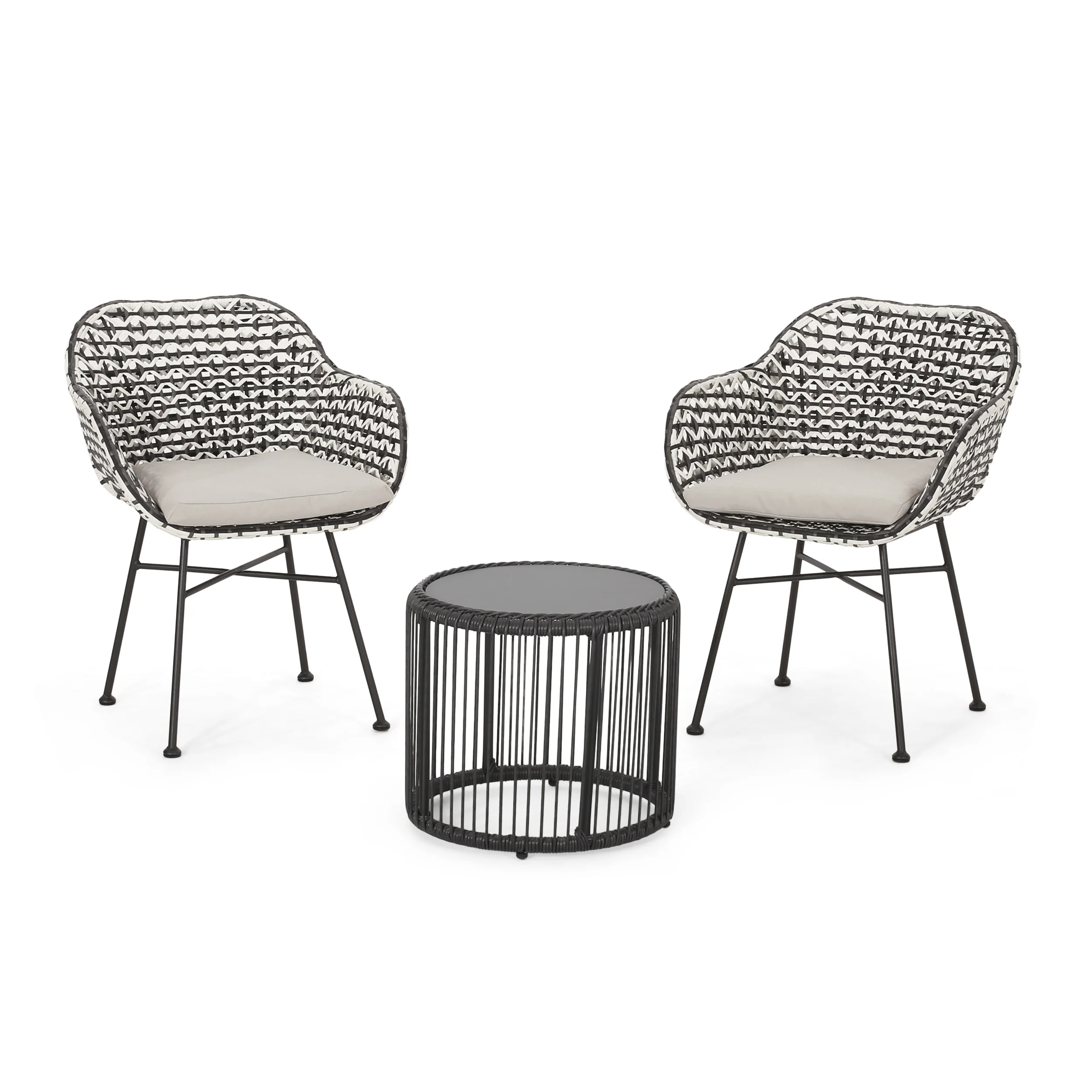 Javontae Outdoor 3 Piece Wicker Chat Set - furnishings