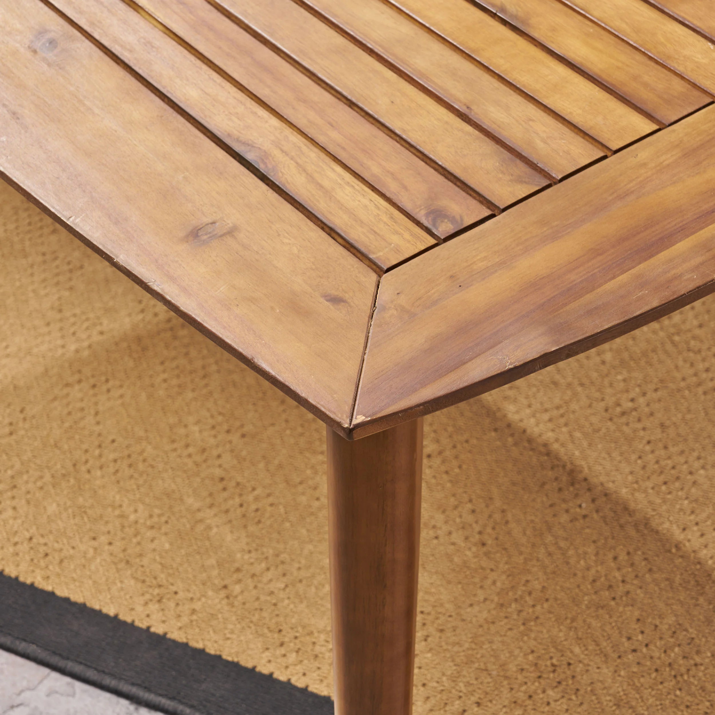 Phoenix Acacia Patio Dining Chairs, Acacia Wood with Outdoor Cushions, (Set of 2) - furnishings