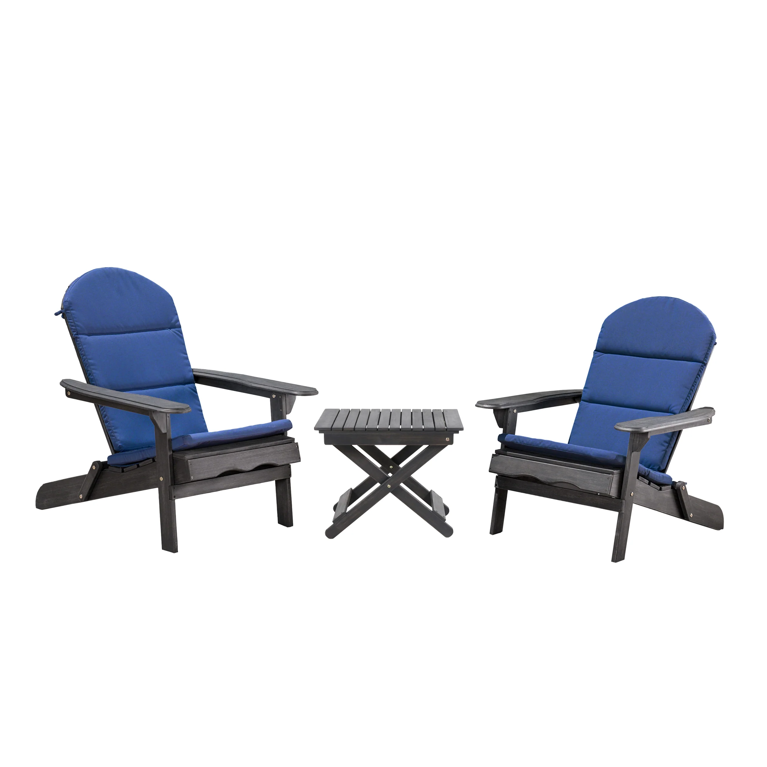 Reed Outdoor 2 Seater Acacia Wood Chat Set with Water Resistant Cushions - furnishings