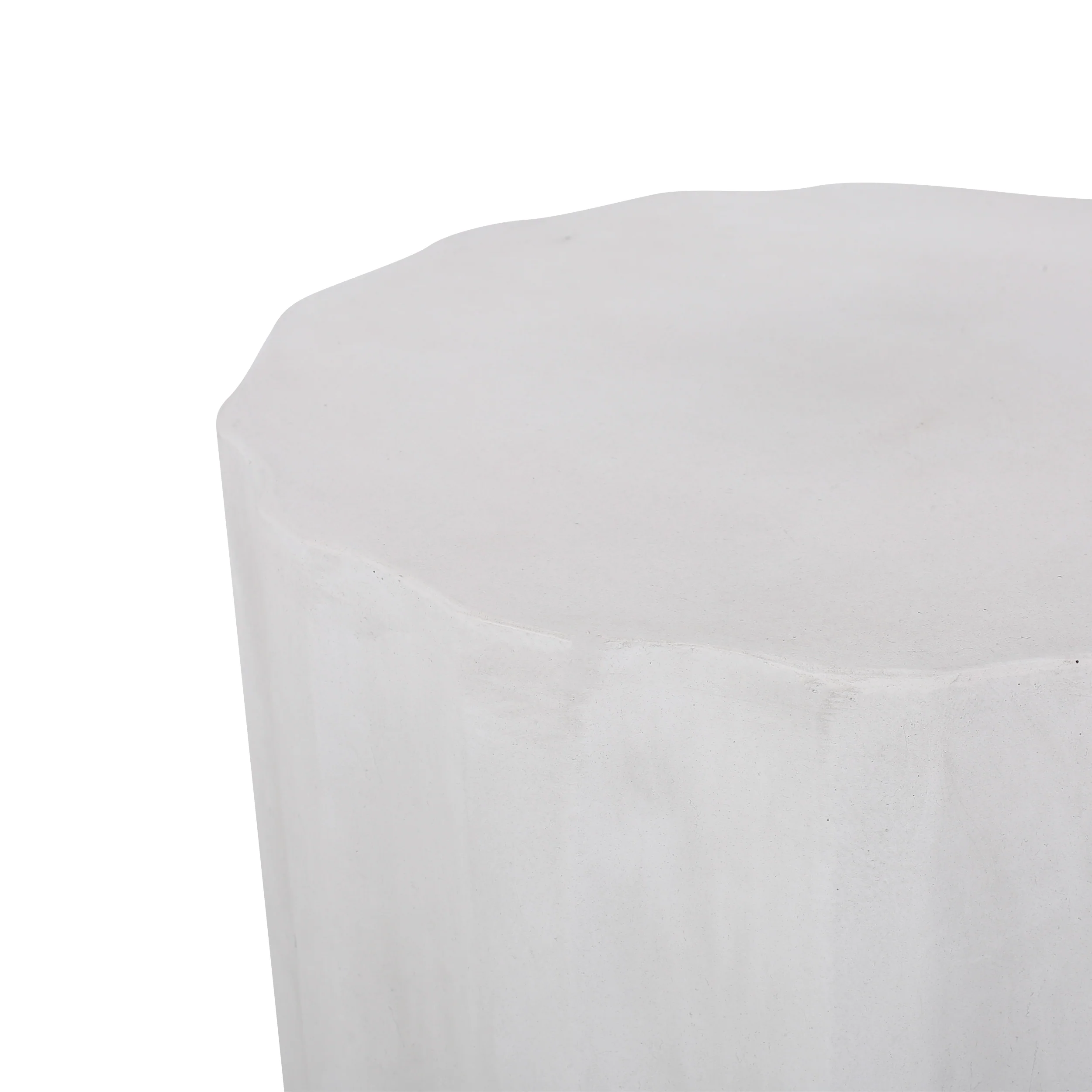 Bayhill Outdoor Lightweight Concrete Side Table, Antique White - furnishings