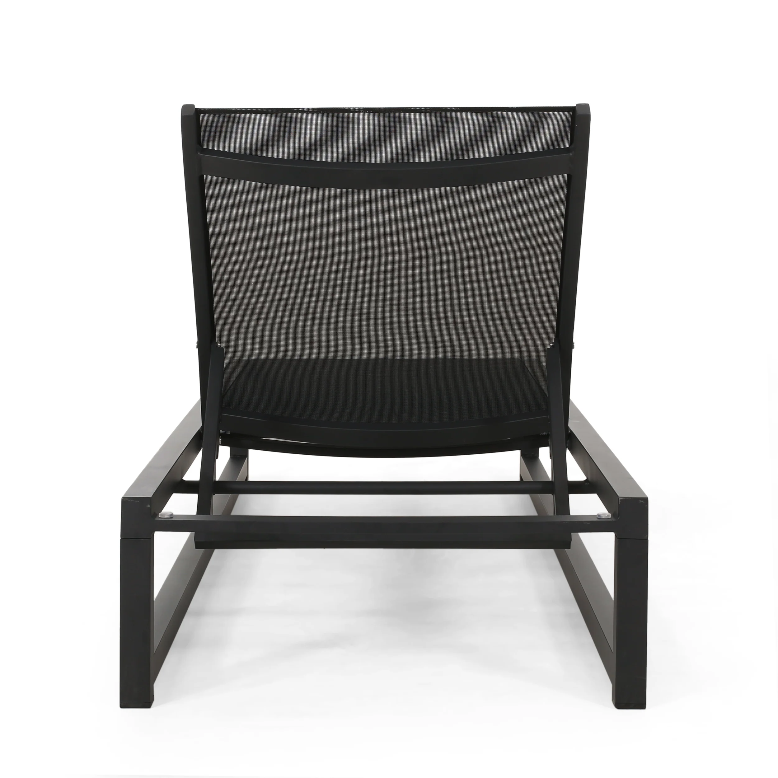 Moderna Outdoor Aluminum Chaise Lounge with Mesh Seating - furnishings