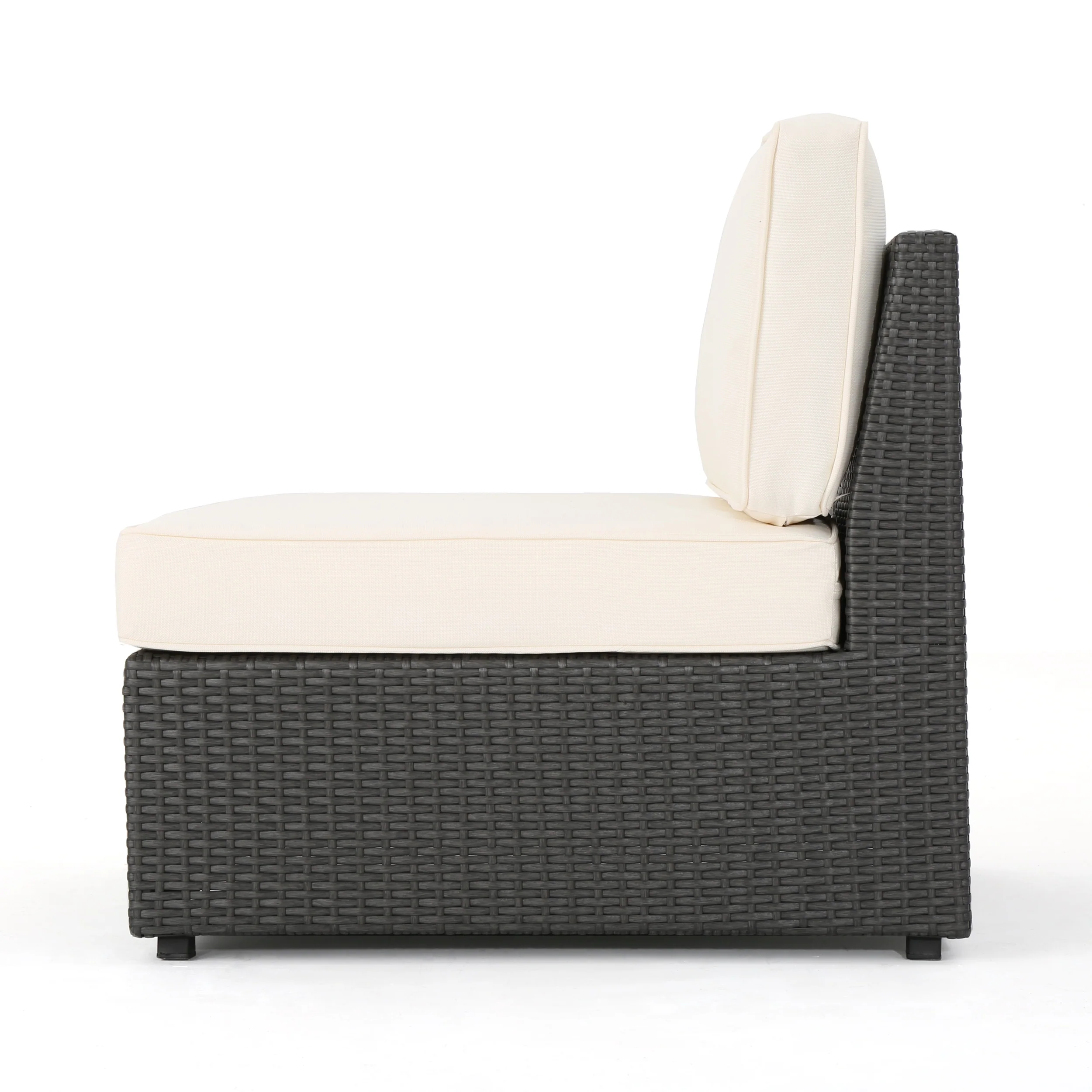 Reddington 6pc Outdoor Grey Wicker Sectional Set - furnishings
