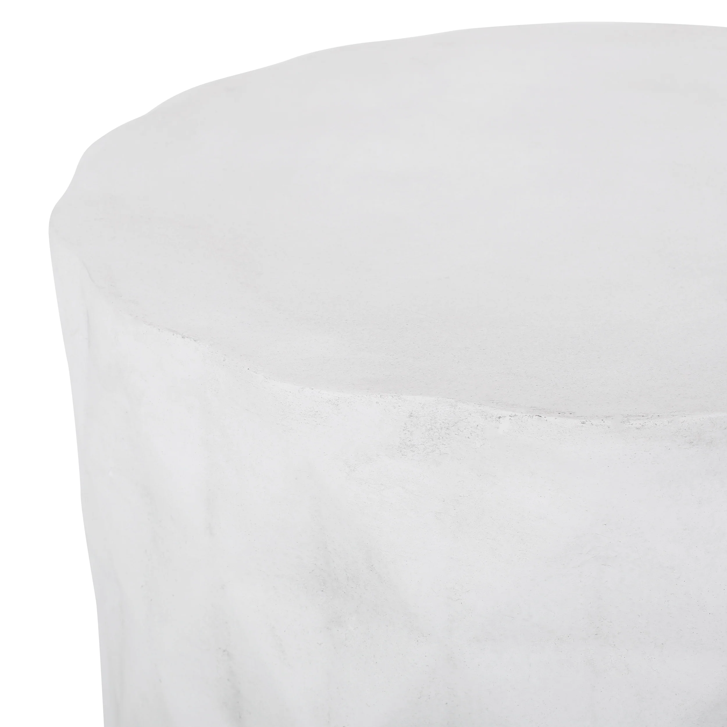 Markley Outdoor Lightweight Concrete Side Table, Antique White - furnishings