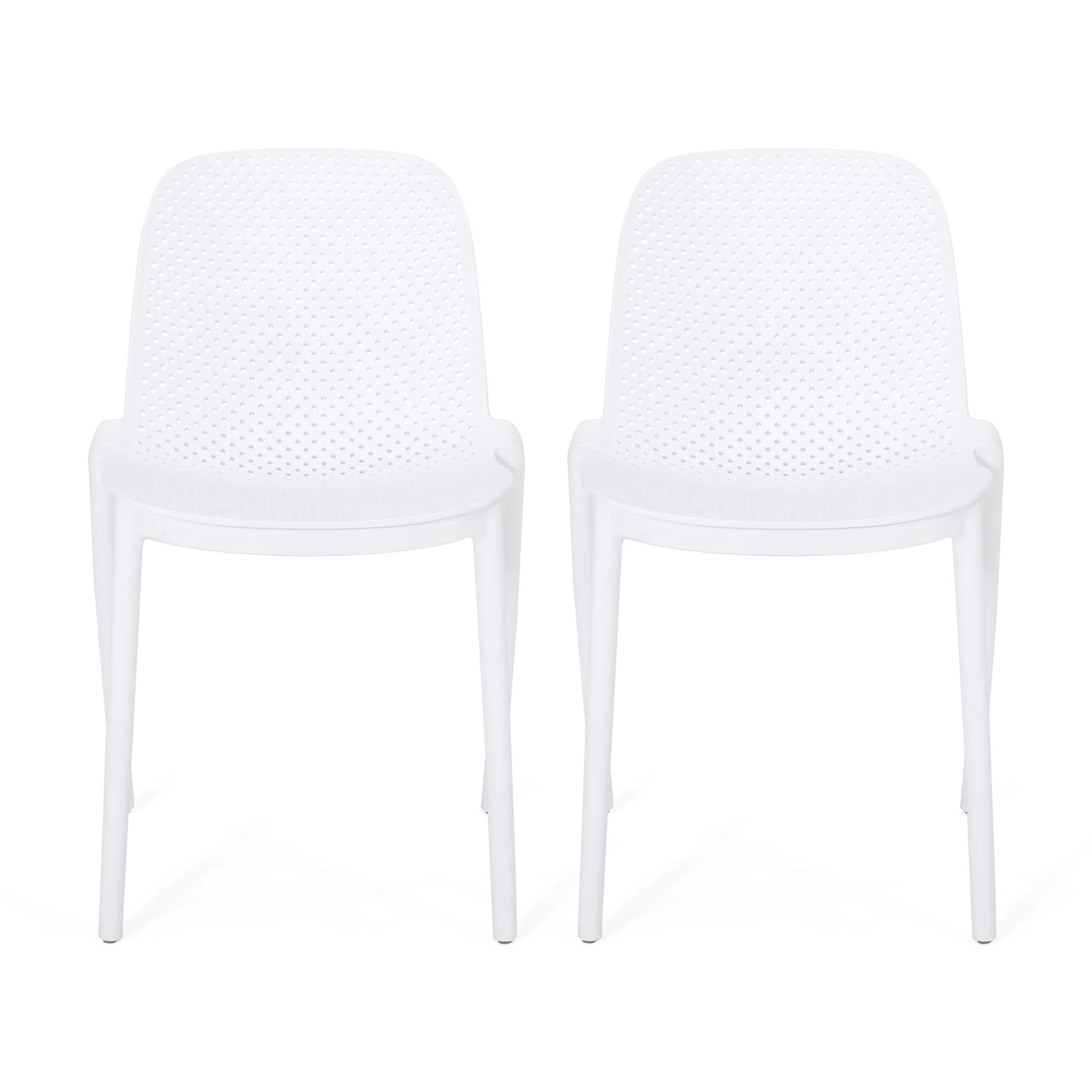 Edenton Outdoor Modern Stacking Dining Chair (Set of 2) - furnishings