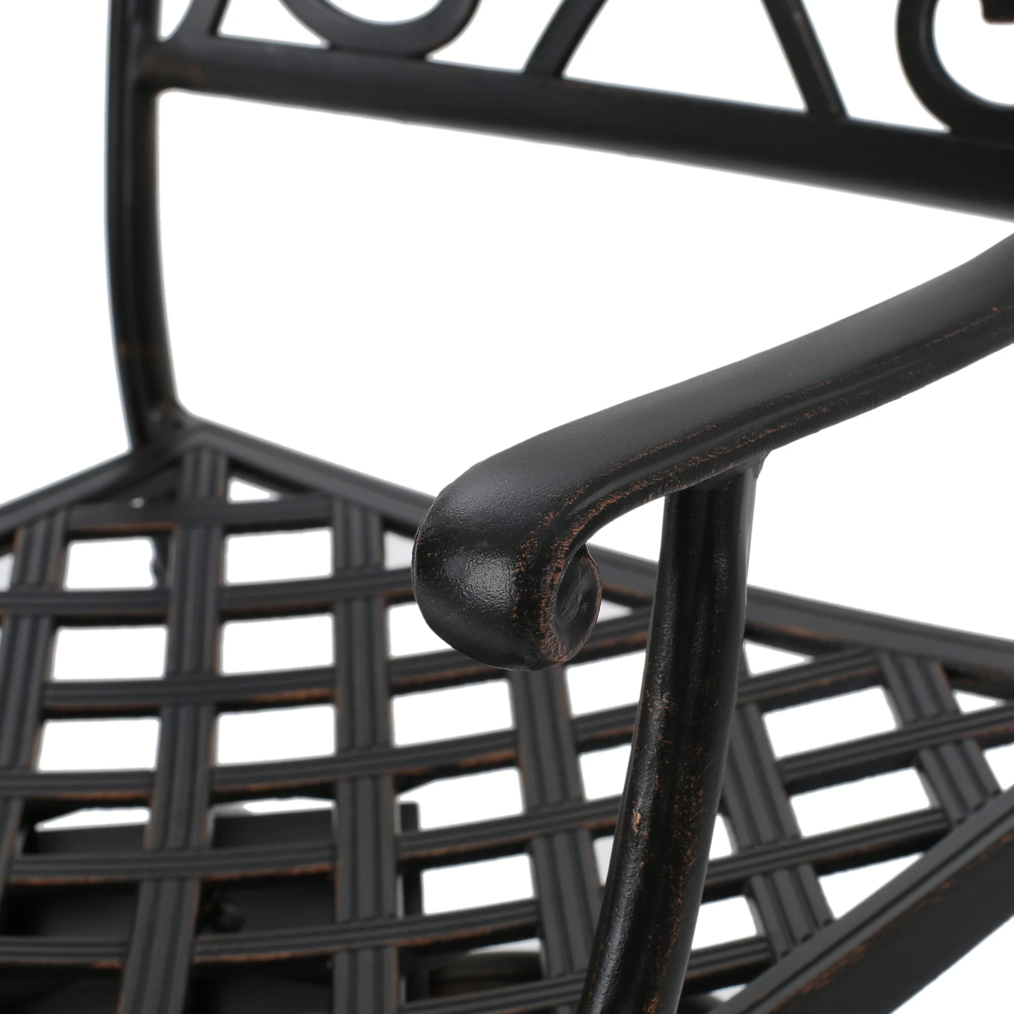 Paris Copper Finish Cast Aluminum 30-Inch Swivel Single Bar Stool - furnishings