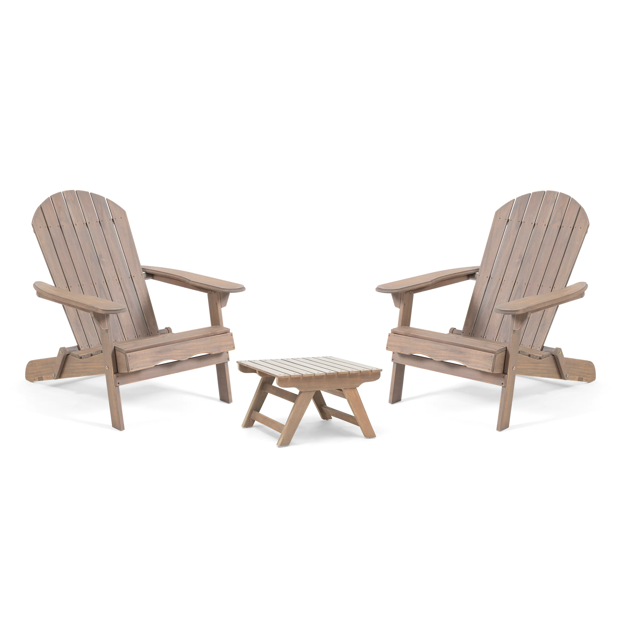 Magnolia Outdoor Acacia Wood 2 Seater Chat Set with Side Table - furnishings