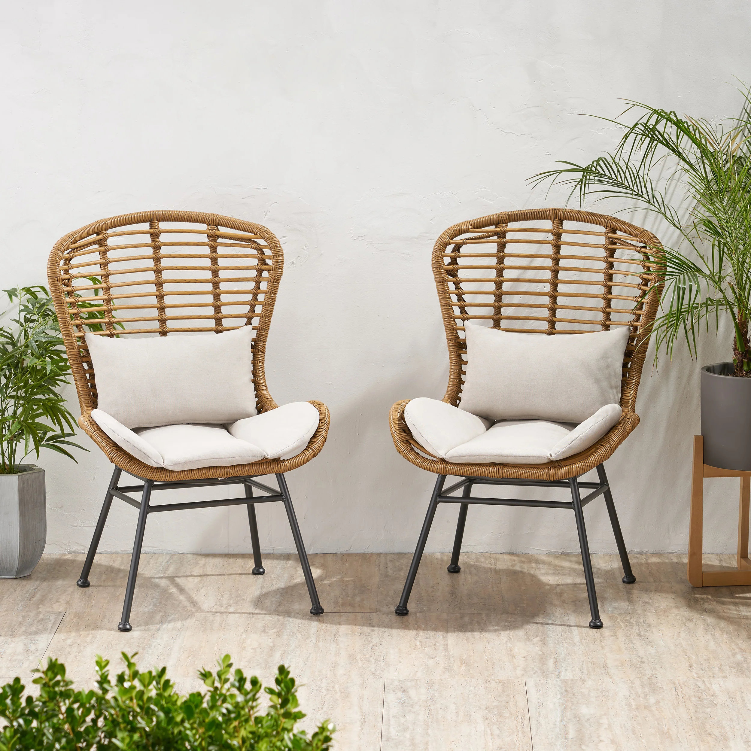 Qearl Outdoor Club Chairs (Set of 2) - furnishings