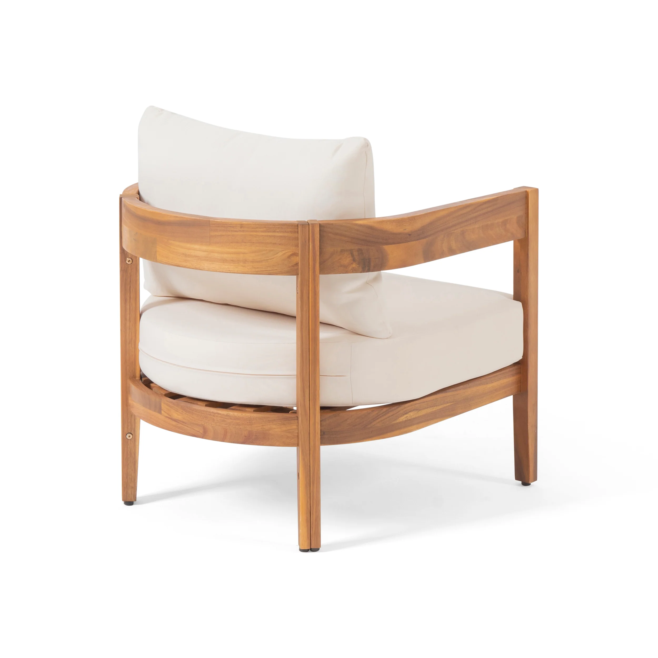 Burrough Outdoor Acacia Wood 4 Seater Chat Set with Cushions - furnishings