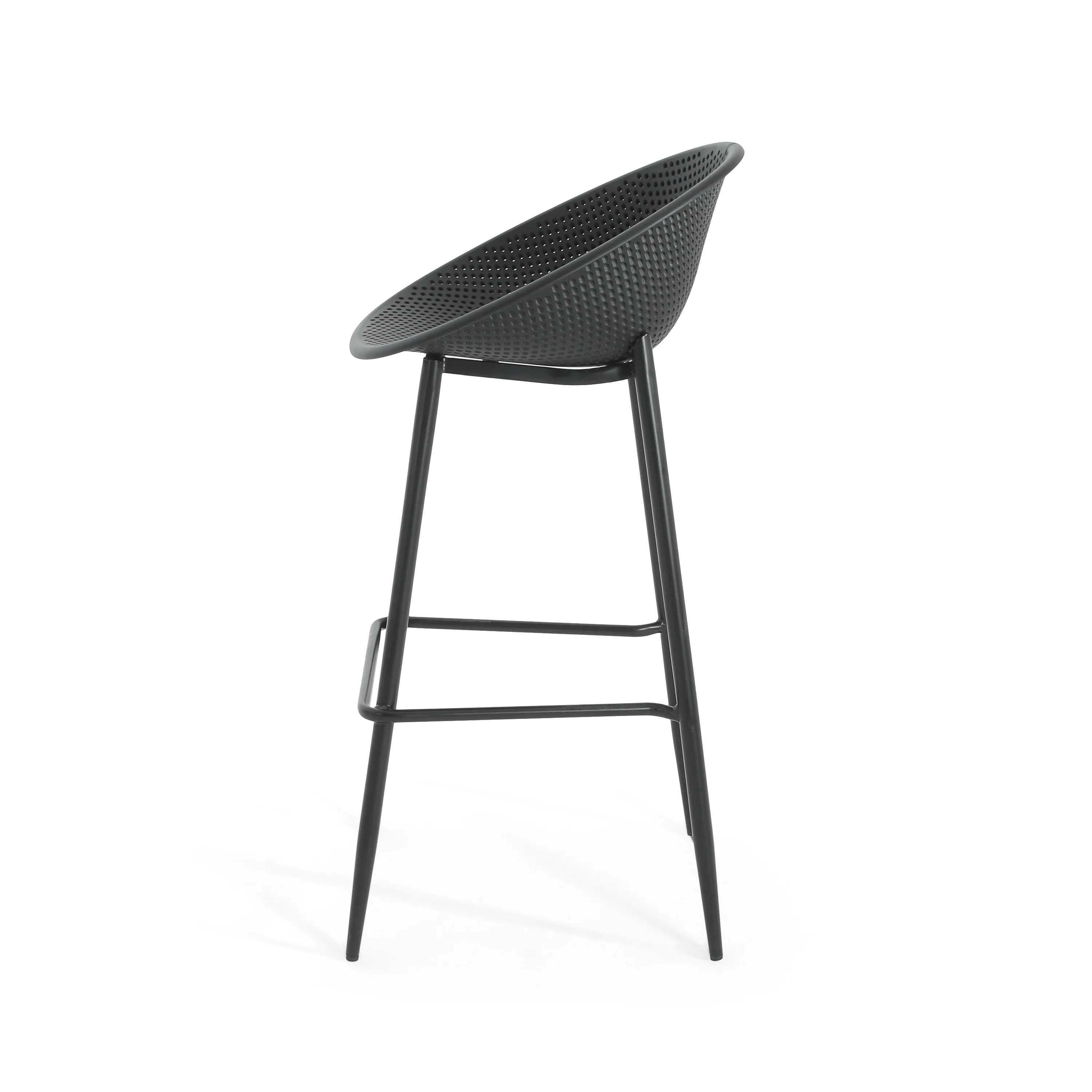 Indoor & Outdoor Polypropelene Plastic Gable Barstool, Set of 2 - furnishings