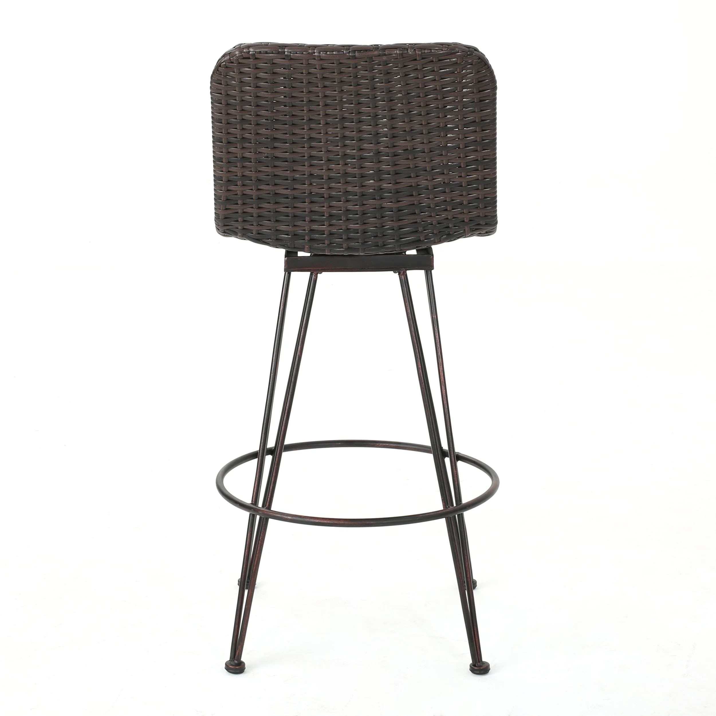 Avy Outdoor Modern Industrial 3 Piece Acacia Wood Bar Set - furnishings