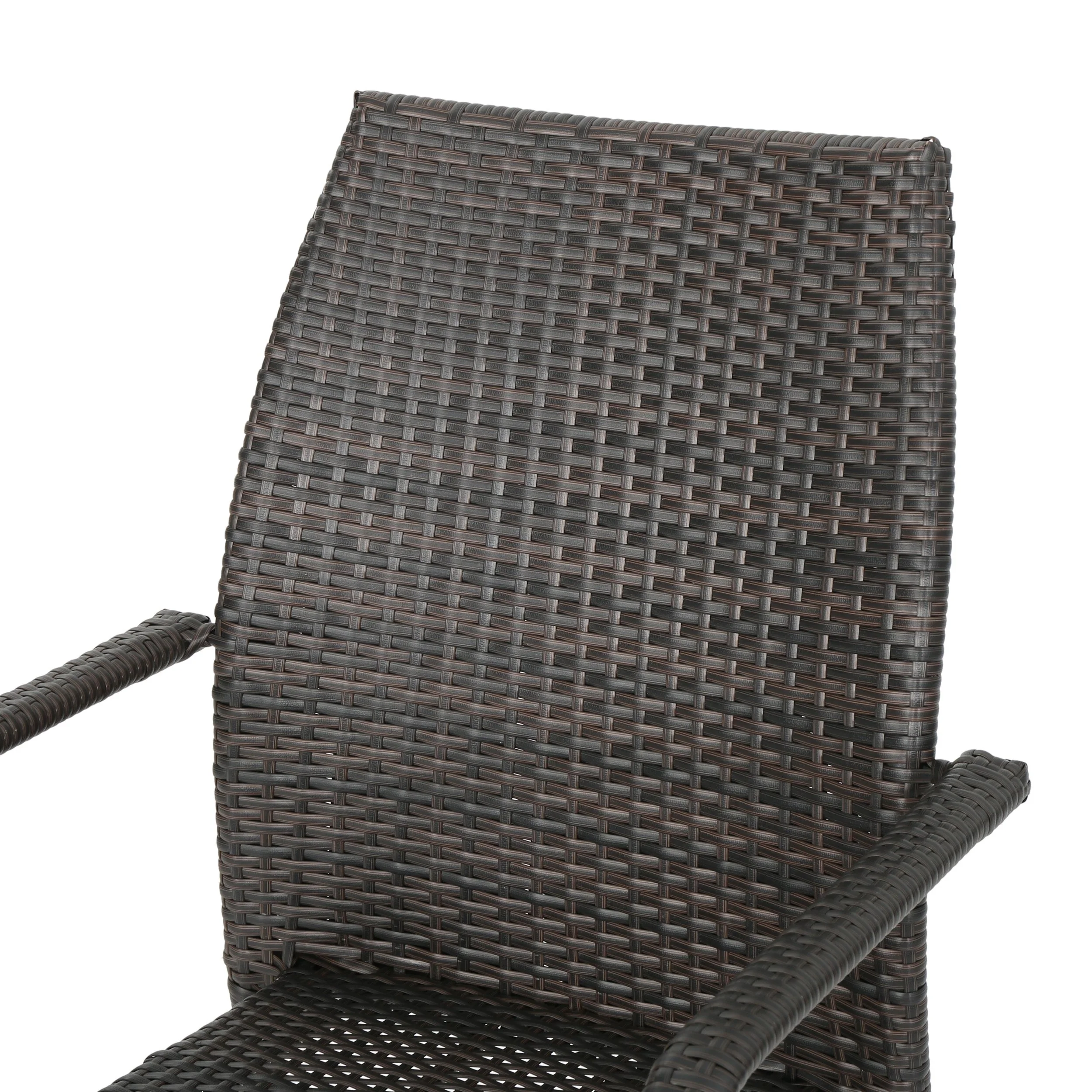 Betteravia Outdoor 3 Piece Multi-brown Wicker Chat Set - furnishings