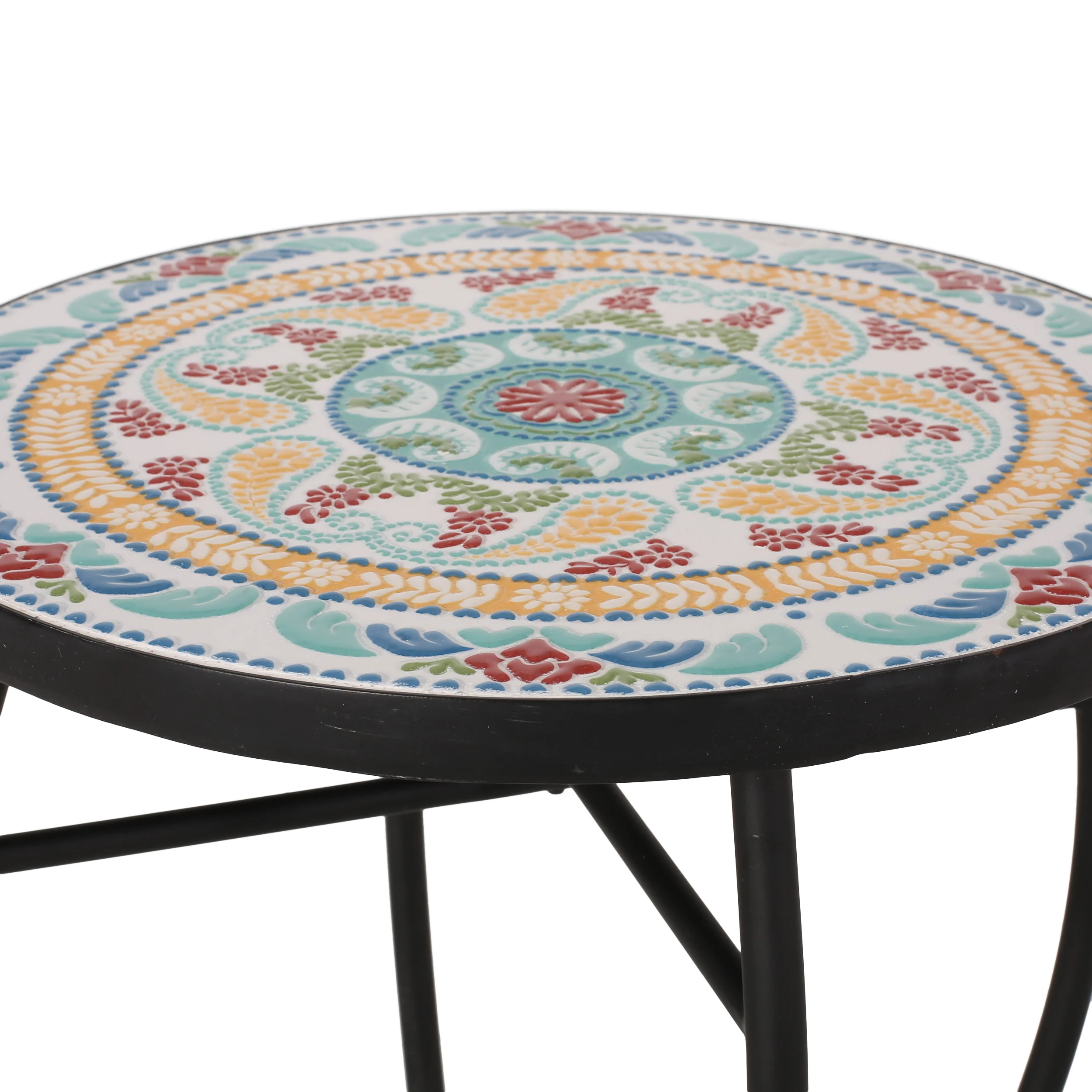 Frimy Outdoor Side Table with Tile Top - furnishings