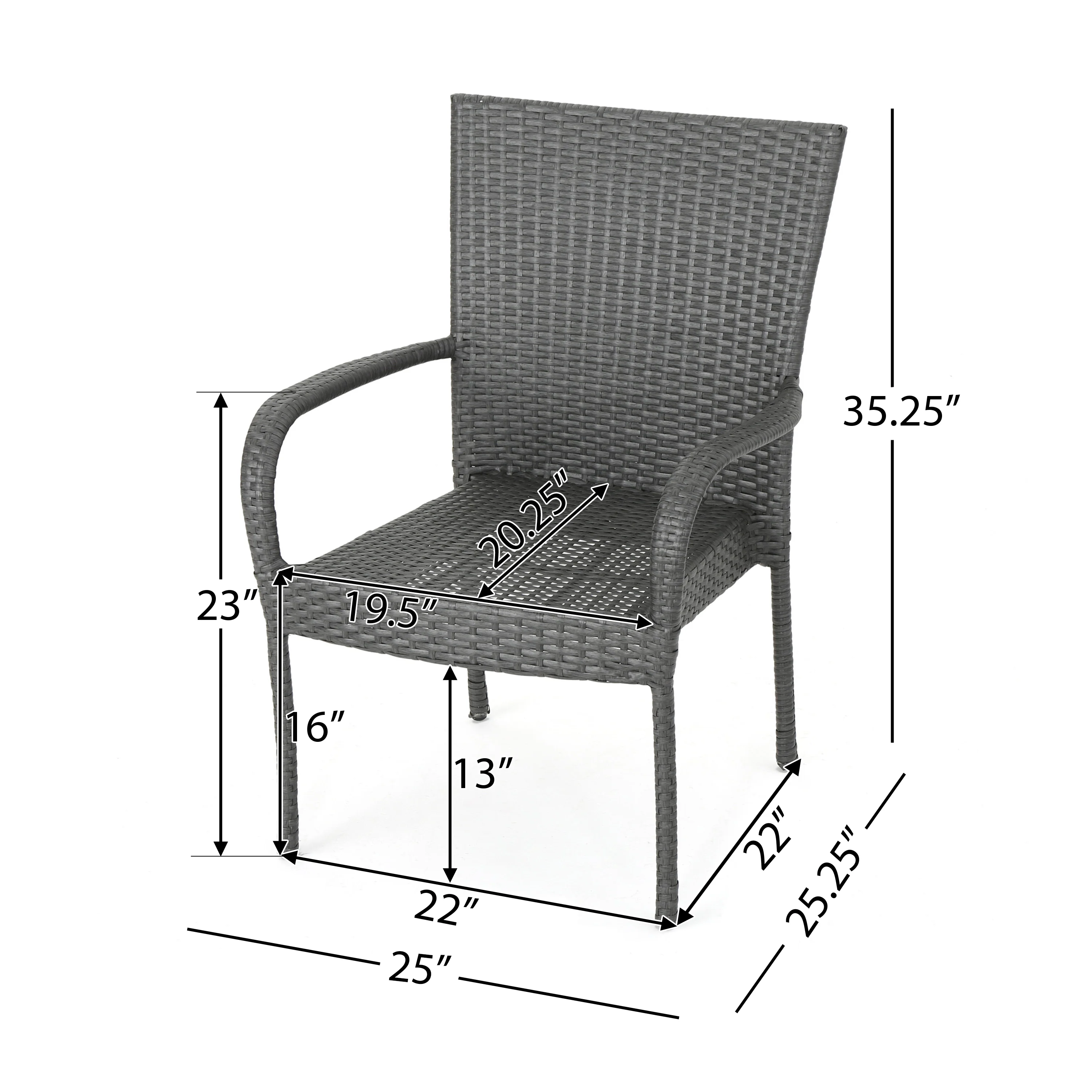 Ferndale Outdoor Wicker Dining Chair - furnishings