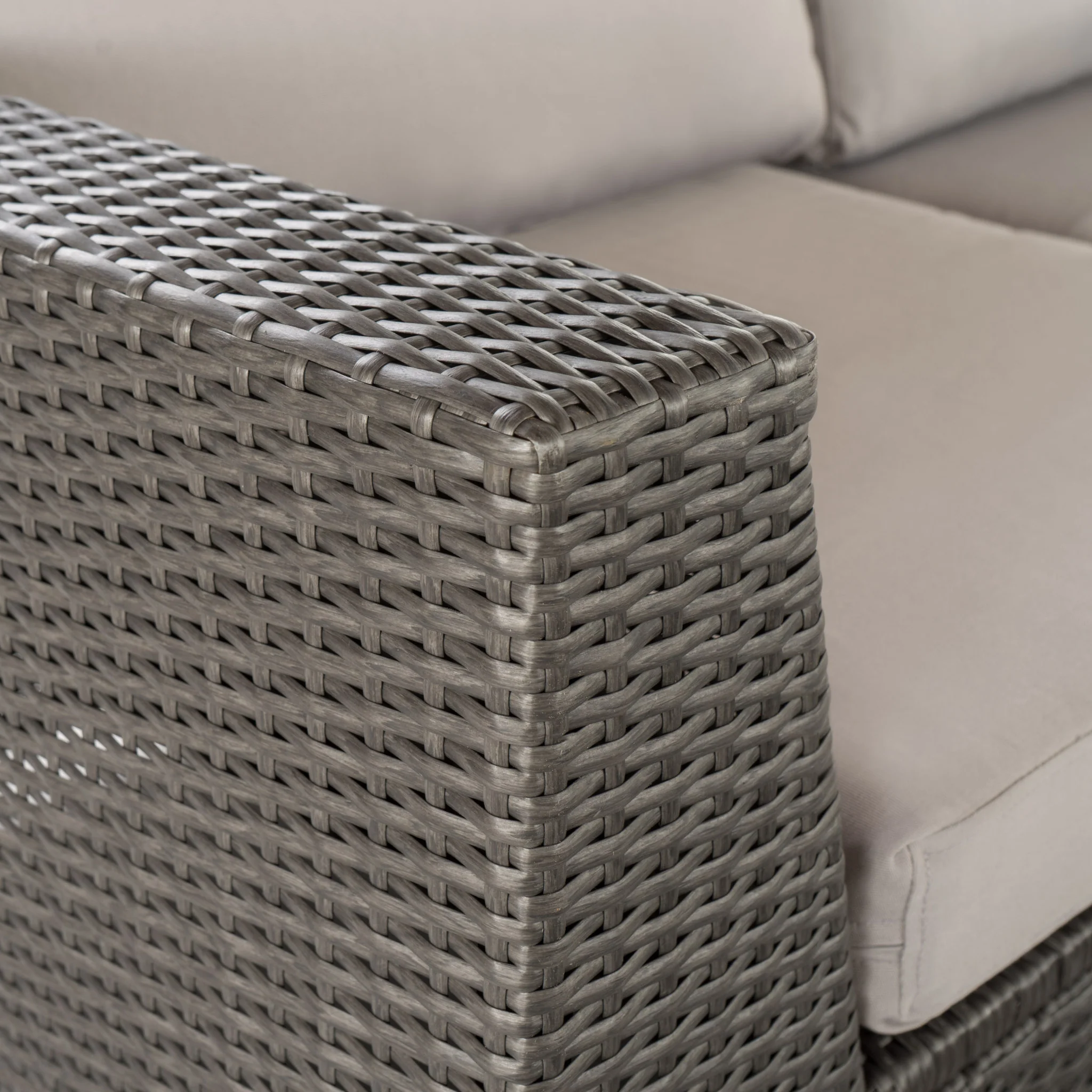 Francisco 9pc Outdoor Wicker Sectional Sofa Set w/ Cushions - furnishings
