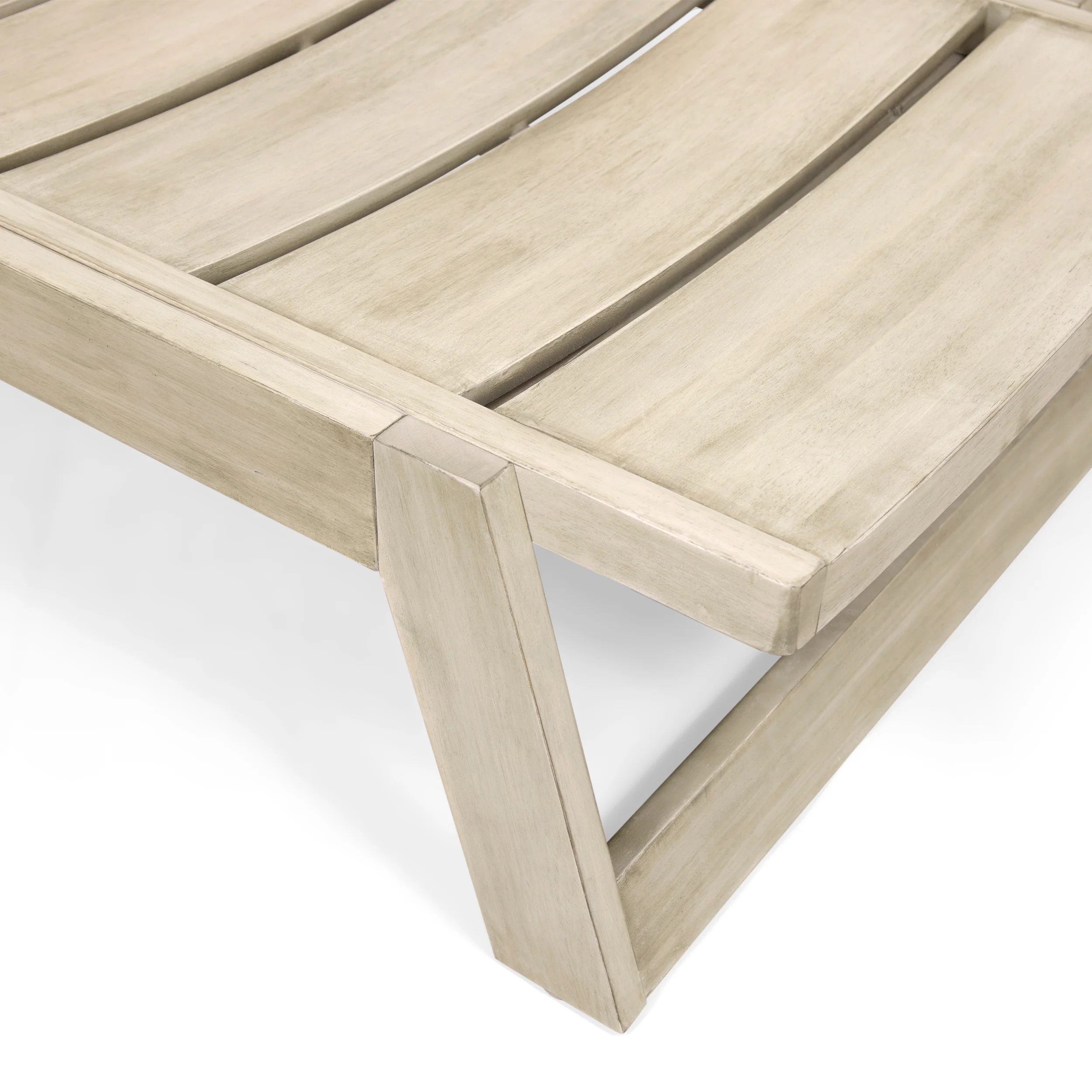 Penny Outdoor Acacia Wood Chaise 3 Piece Lounge Set - furnishings