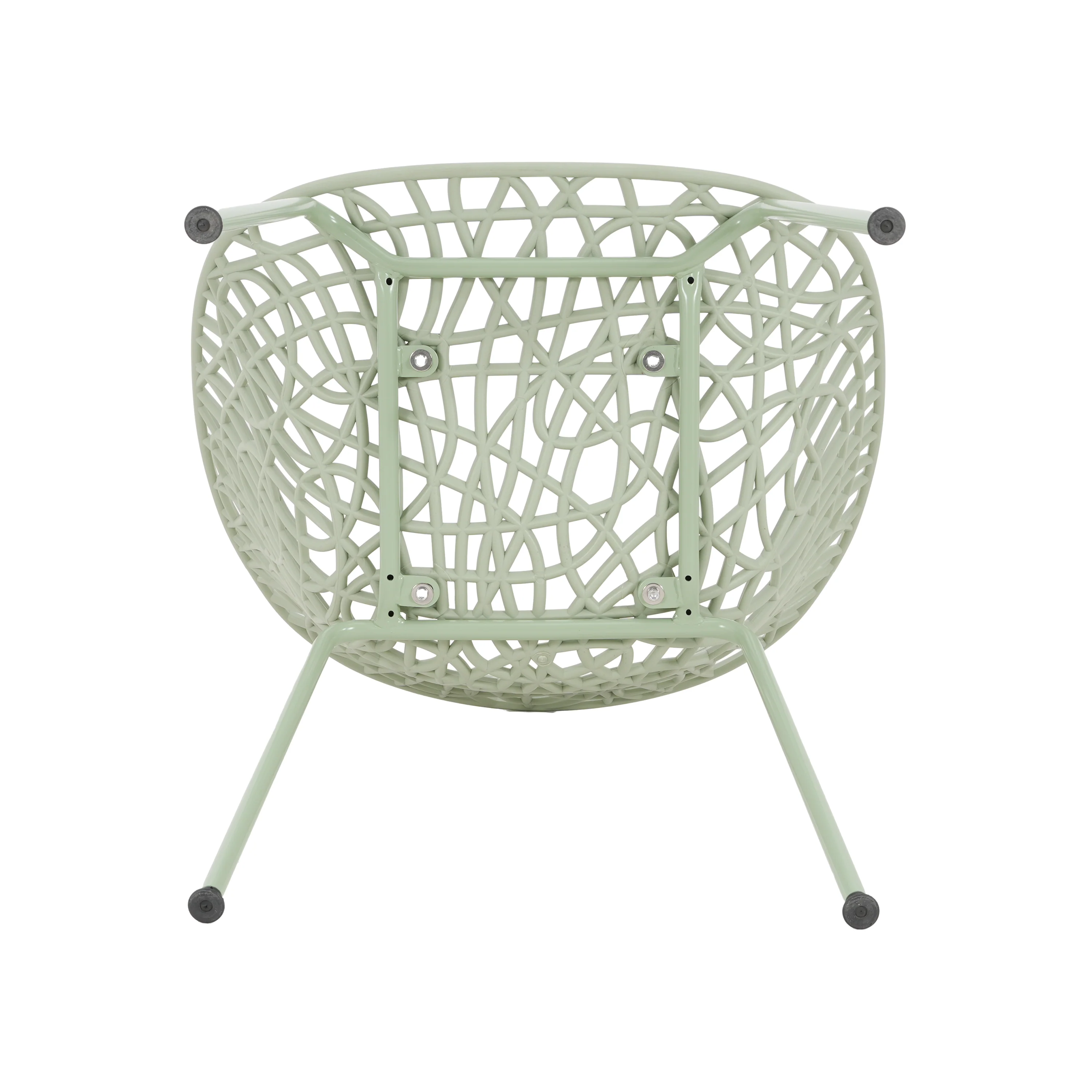 Dahliae Outdoor Patio Dining Chairs, Iron & Plastic, Set of 2 - furnishings