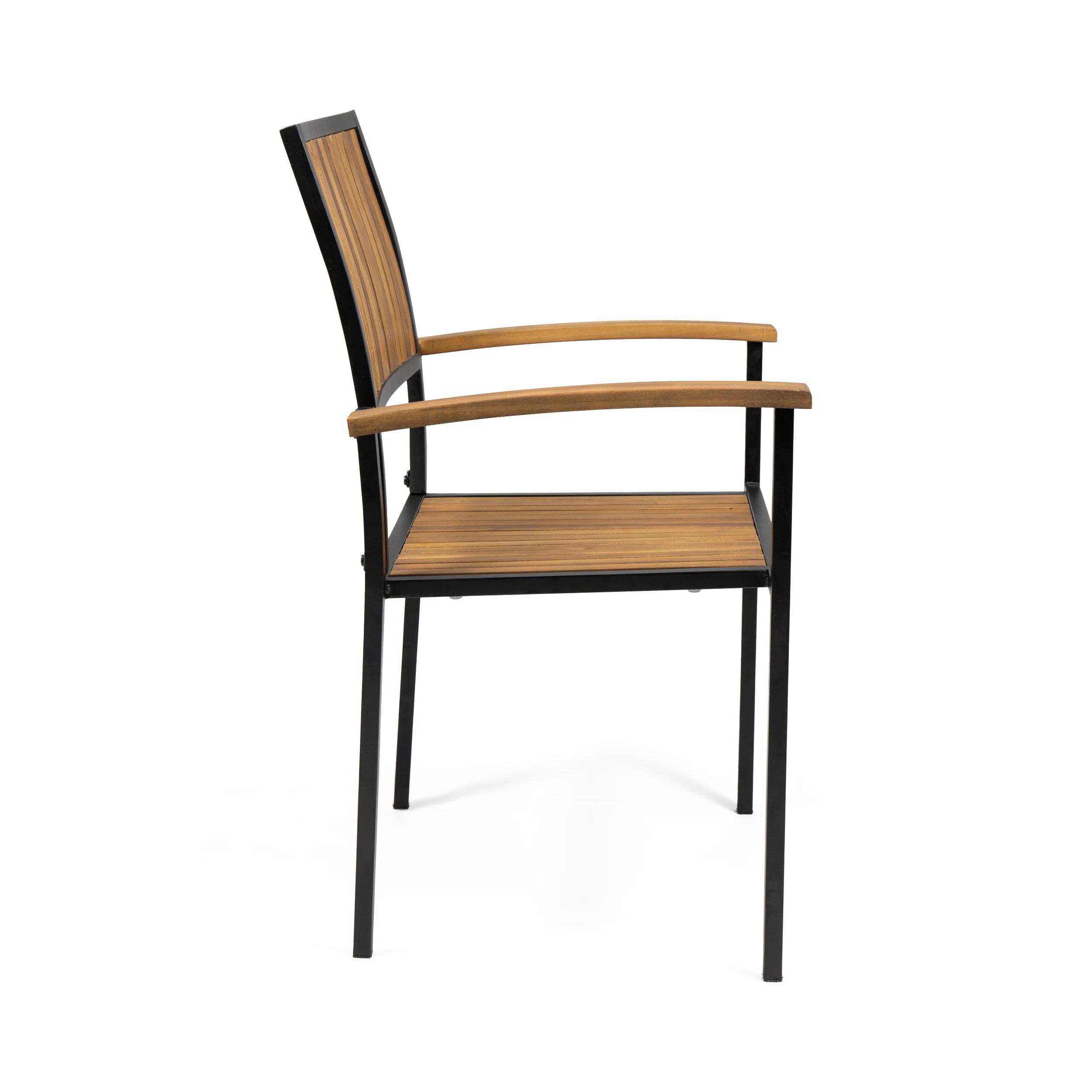 Owen Outdoor Wood and Iron Dining Chair (Set of 2) - furnishings