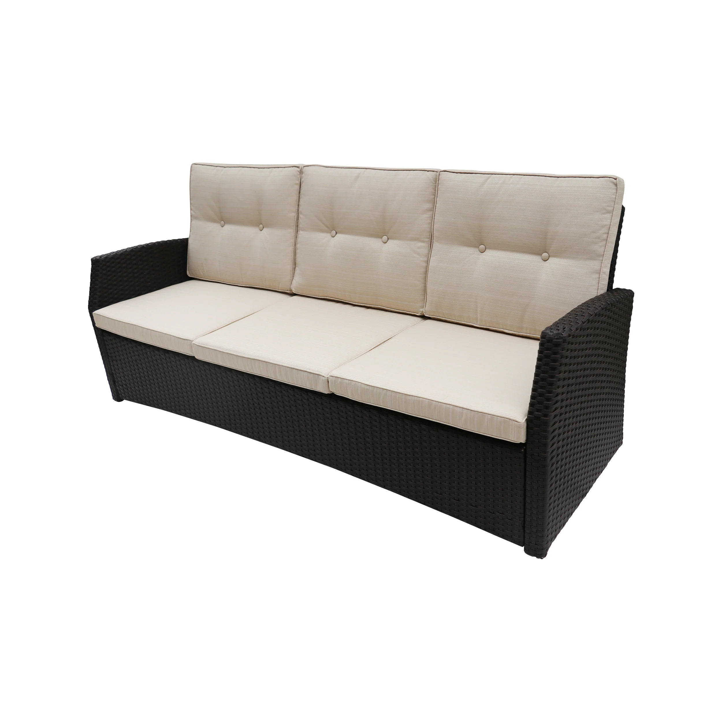 Amigo Outdoor 3 Seater Wicker Sofa - furnishings