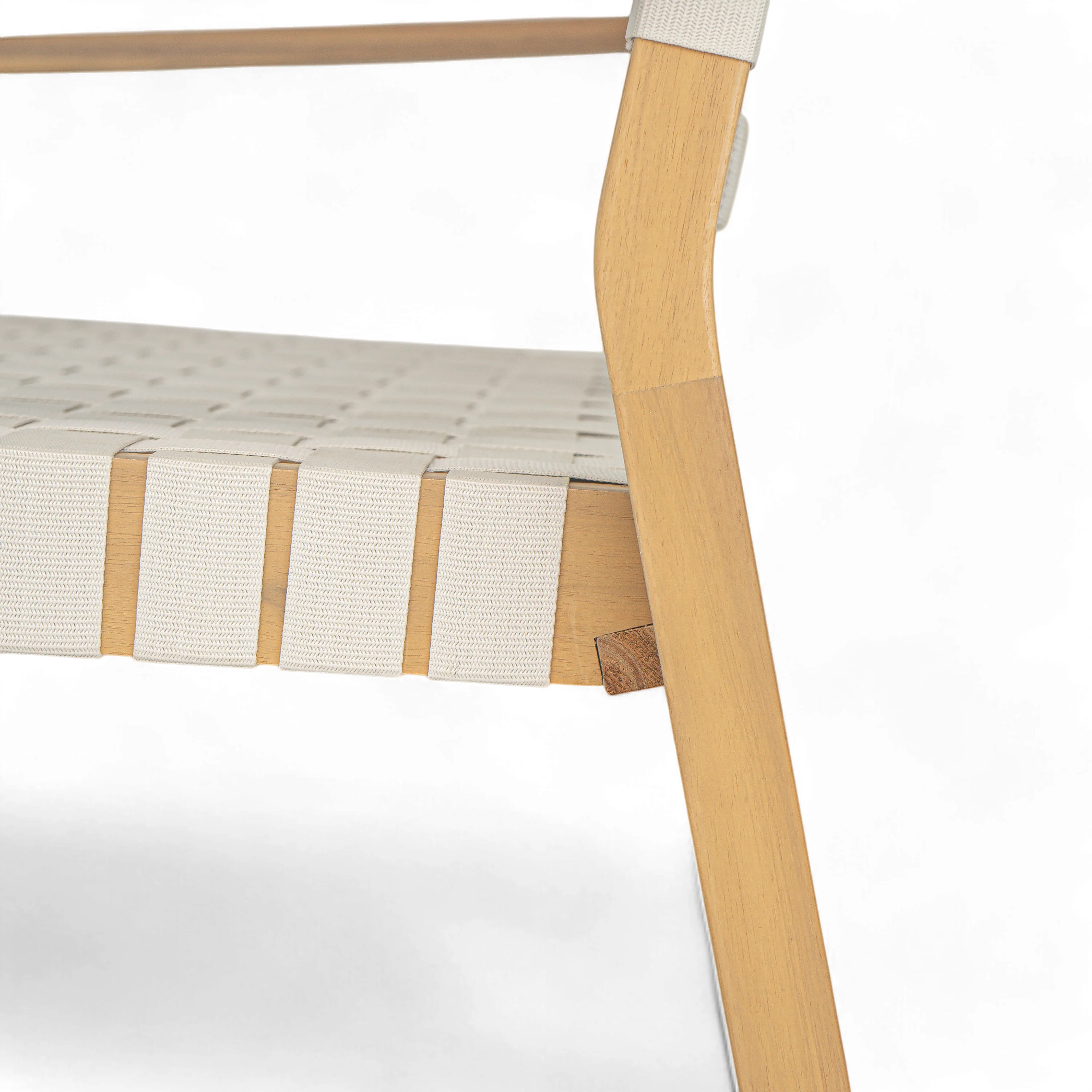 Aspenley Modern Outdoor Patio Double Chaise Loveseat with Wooden Frame and Woven Rope - furnishings