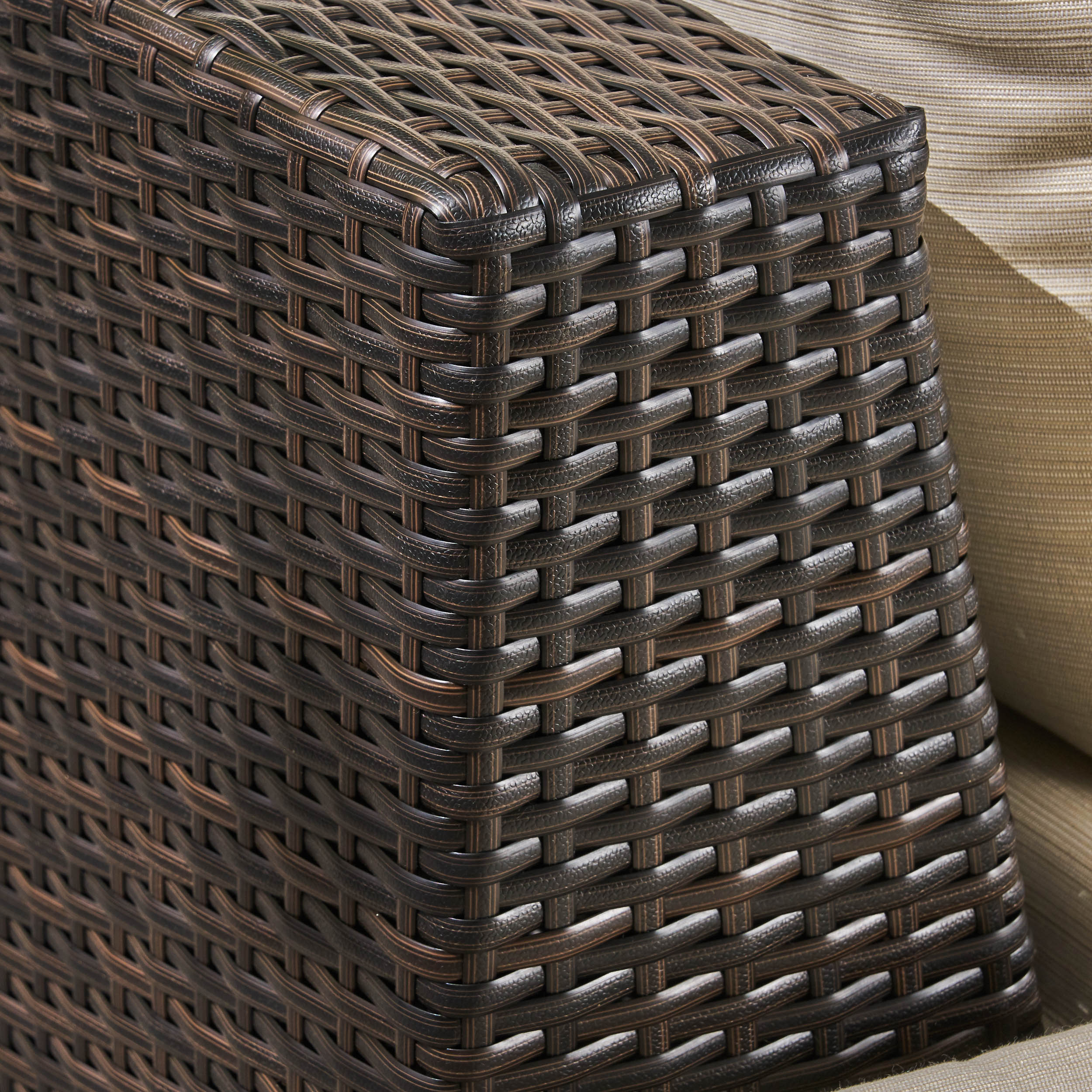 Valentina Outdoor 6 Seater Wicker Sofa Set with Aluminum Frame and Cushions - furnishings