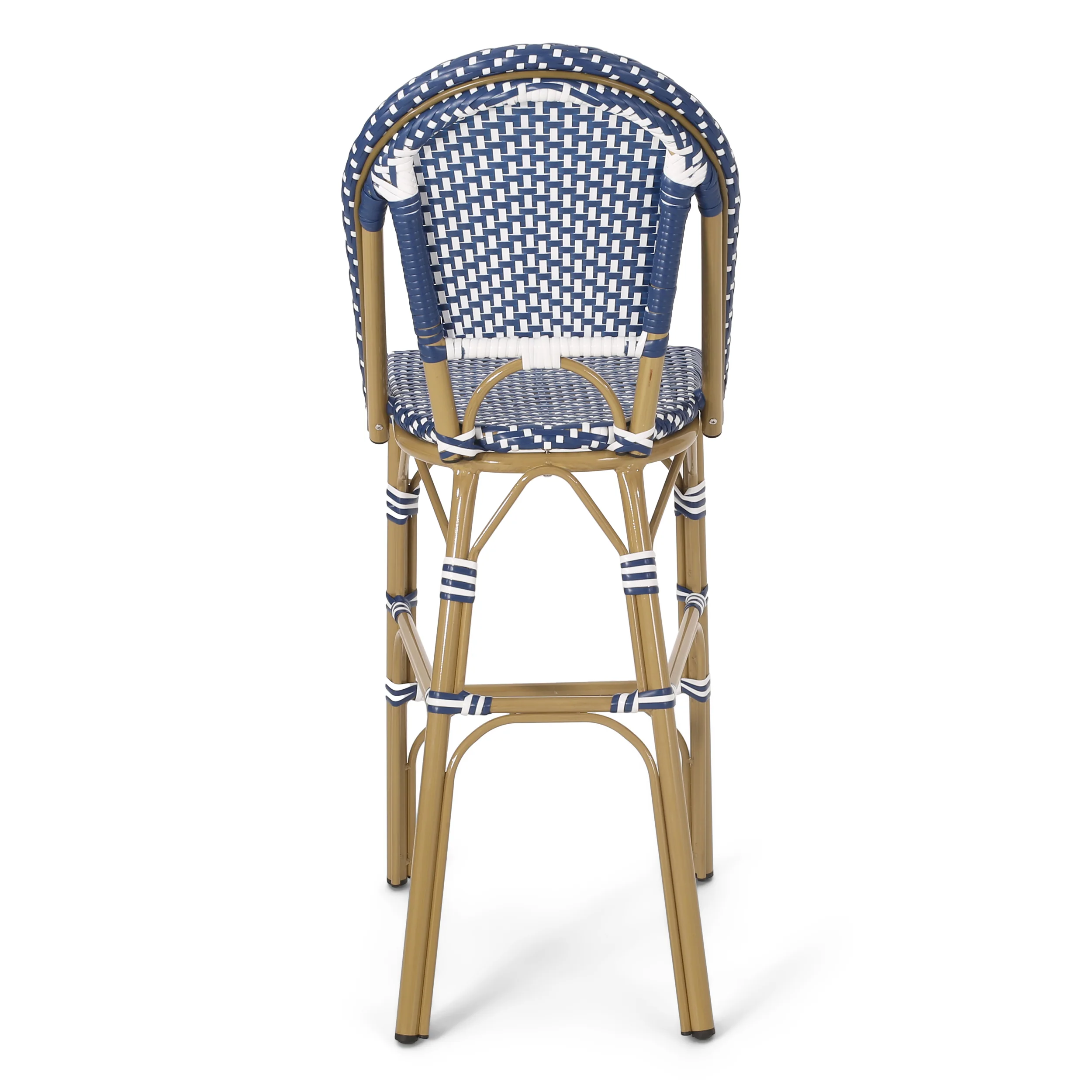 Grelton Outdoor Aluminum French Barstools, Set of 4 - furnishings