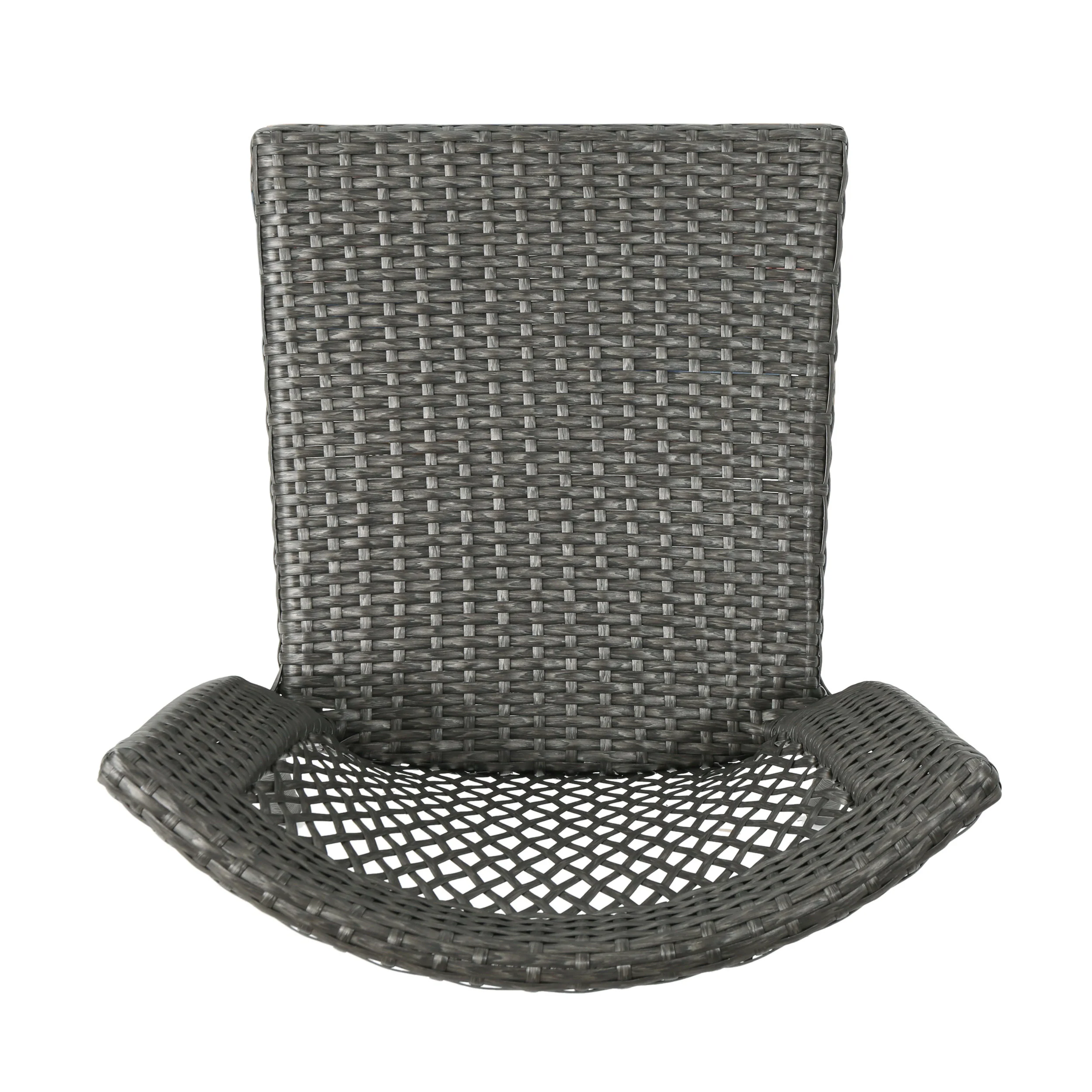 Hale Outdoor 3 Piece Wicker Bistro Set, Grey - furnishings