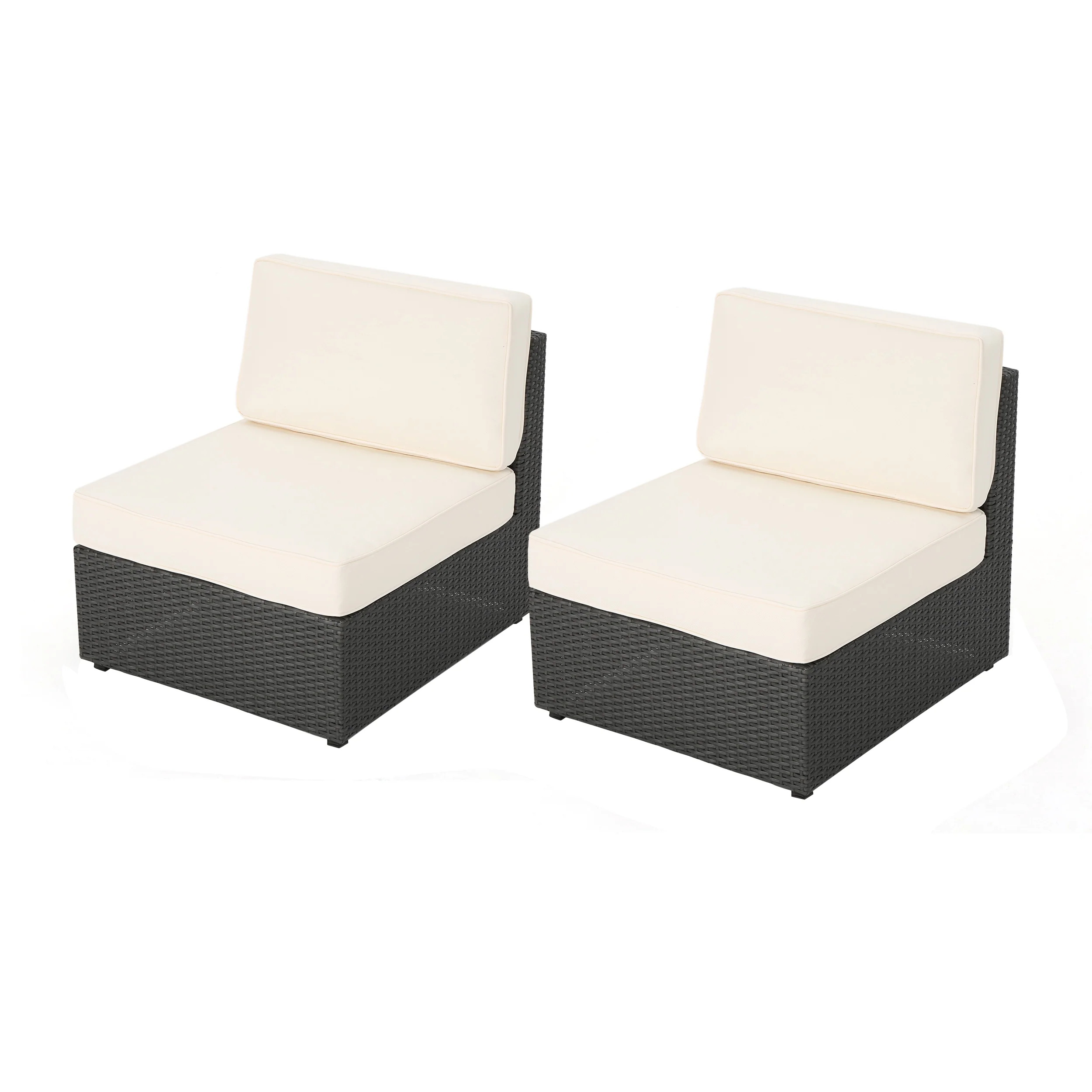 Reddington Outdoor Wicker Sectional Sofa Seat w/ Cushions (set of 2) - furnishings