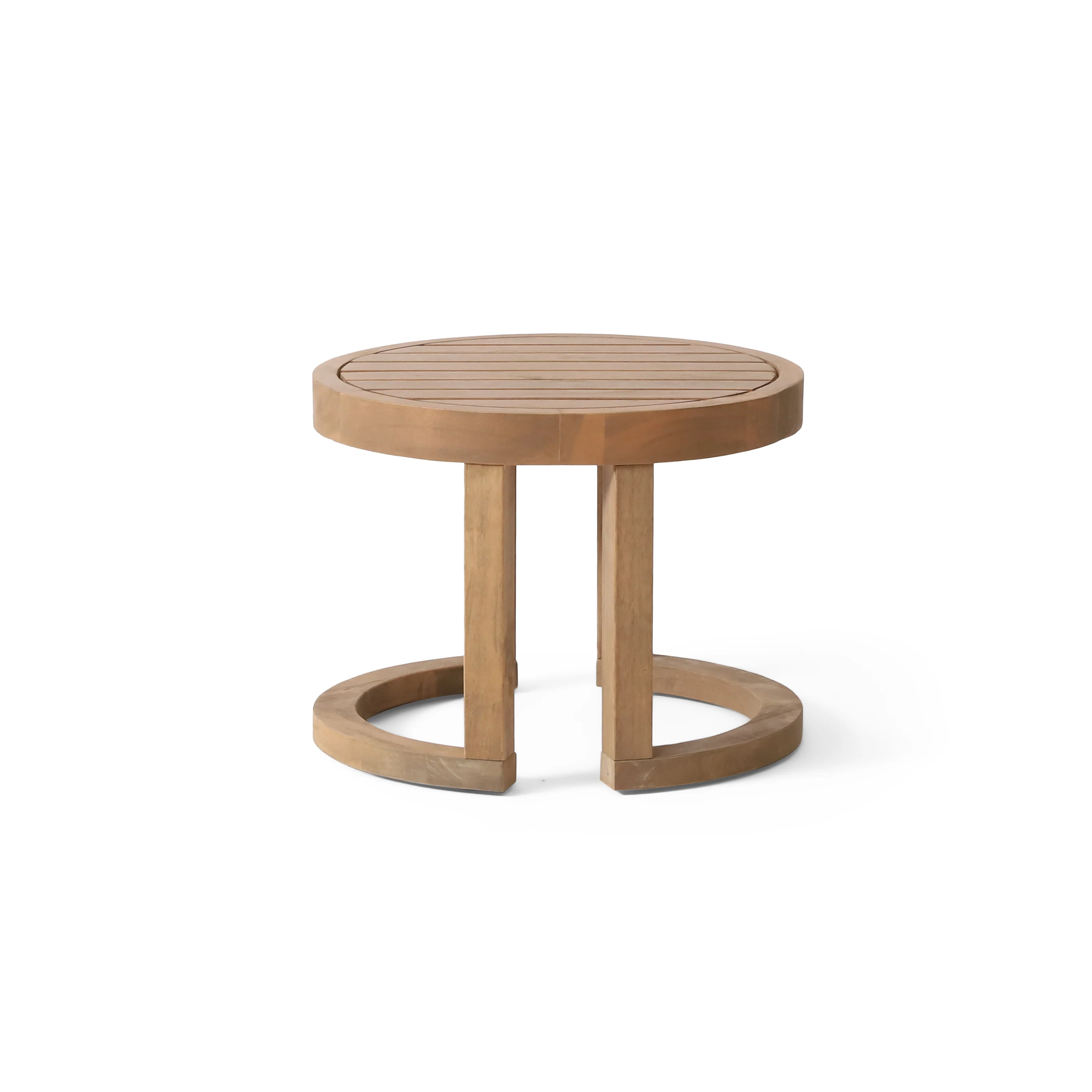 Aston Outdoor Acacia Wood Side Table, Brown Wash - furnishings