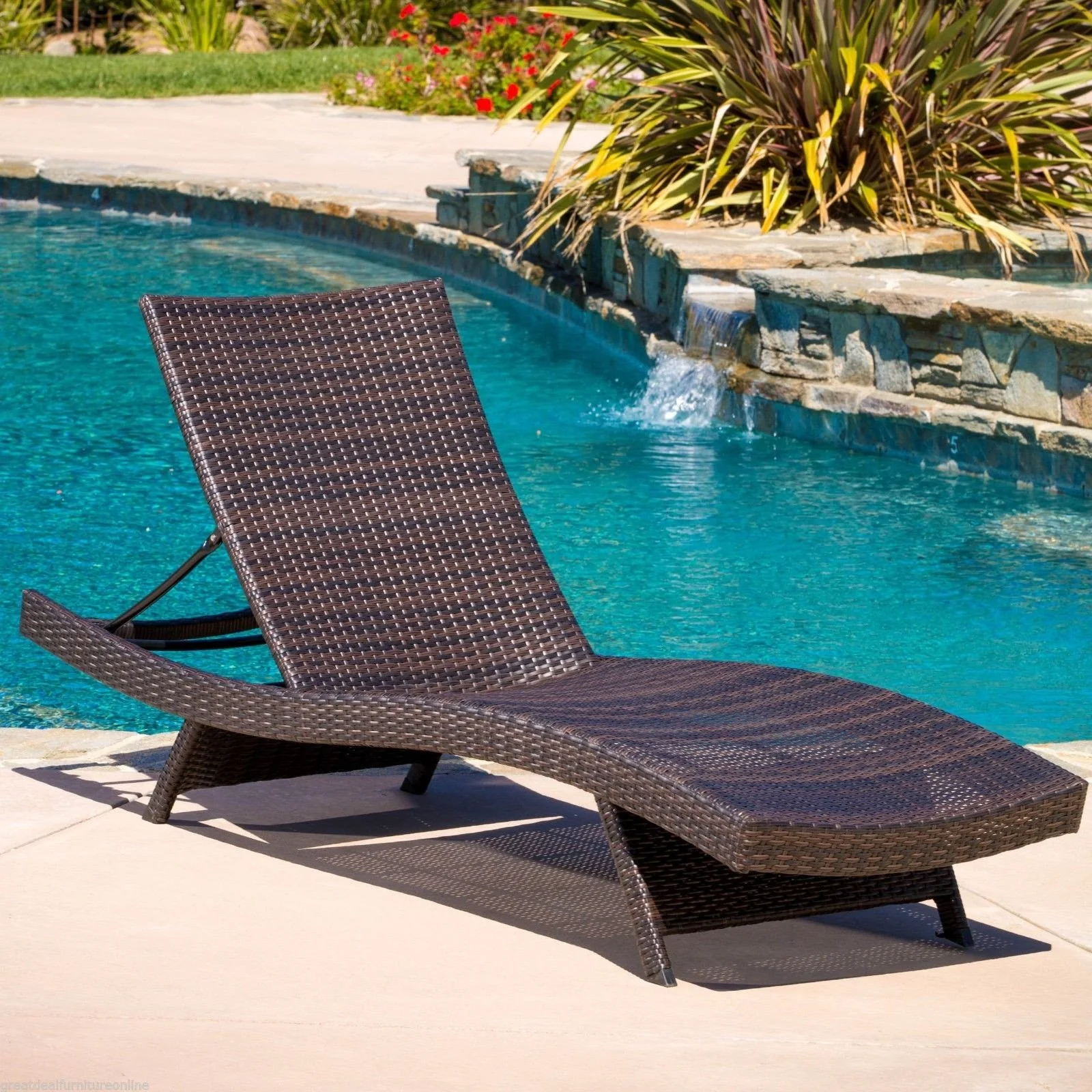 Lakeport Outdoor Adjustable Chaise Lounge Chairs (Set of 4) - furnishings