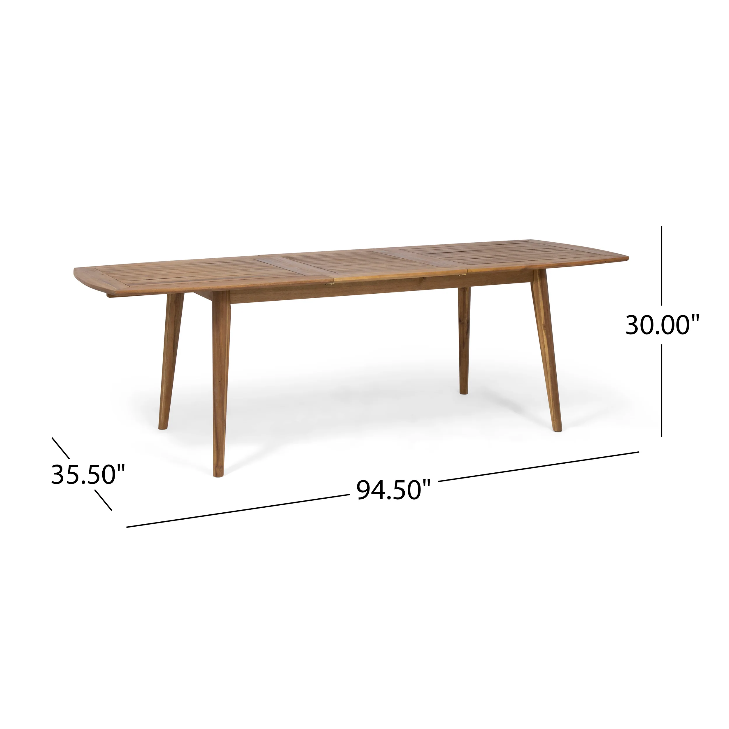 Stanford Outdoor Acacia Wood Expandable Dining Table - furnishings