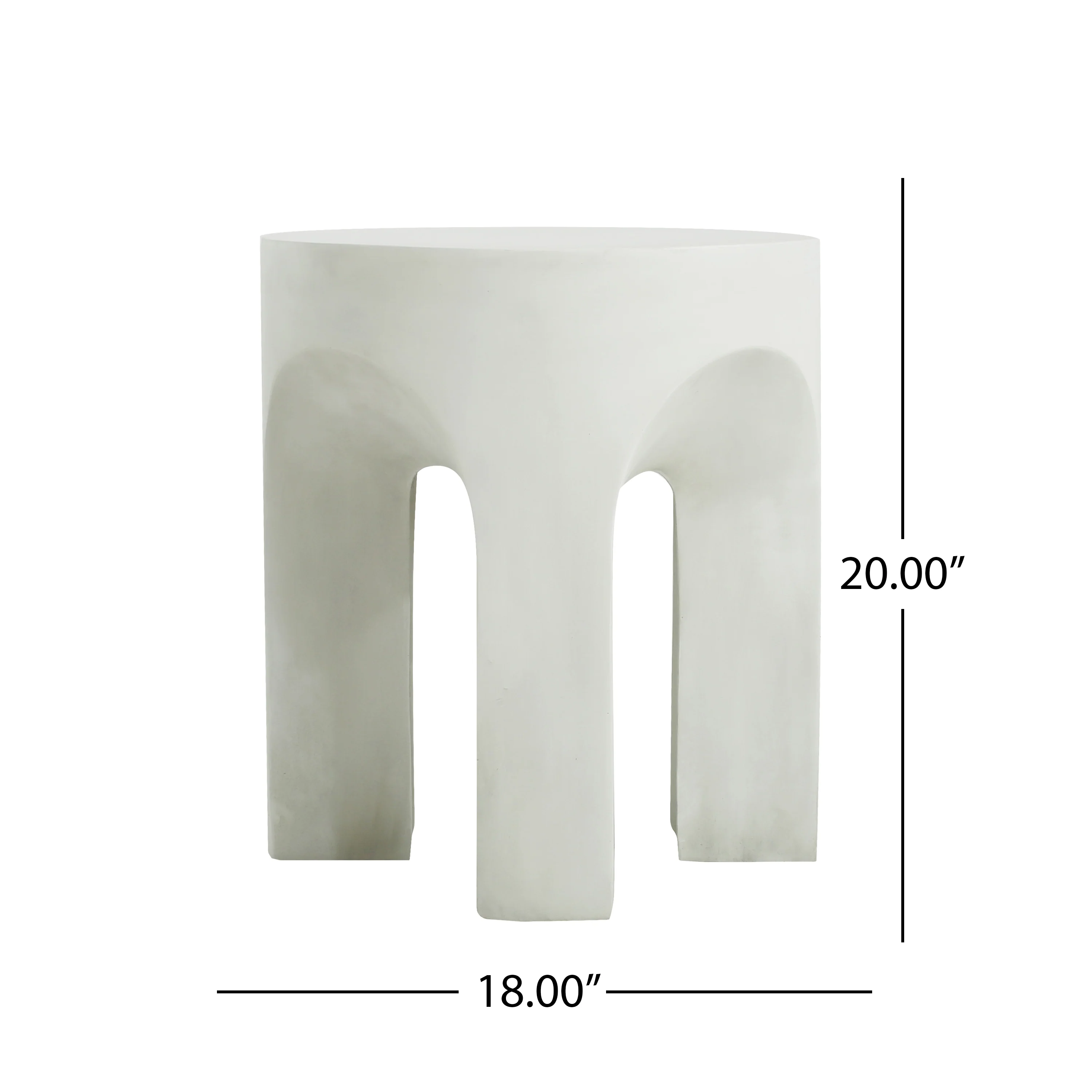 Audel Outdoor Patio Round Concrete Accent Table - furnishings
