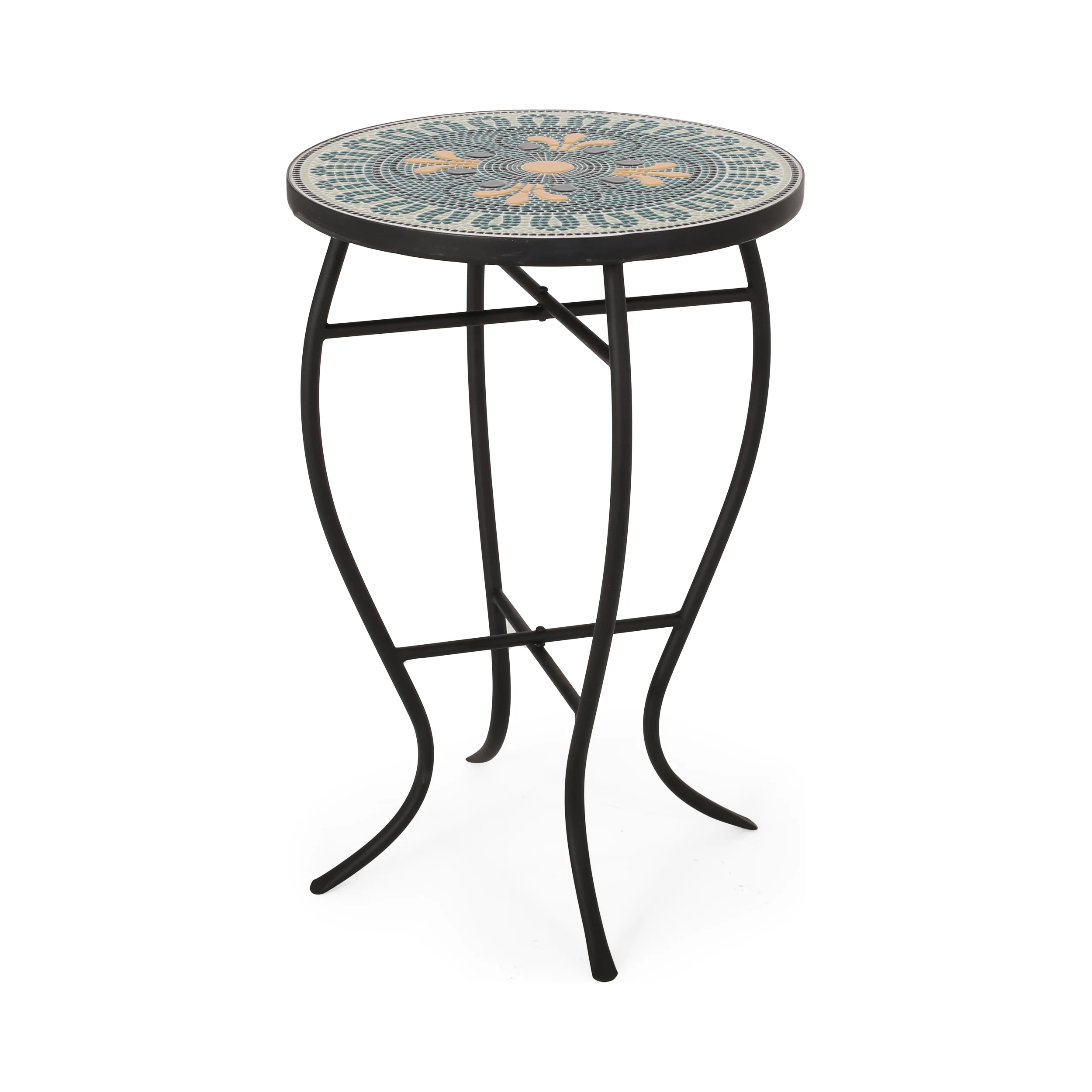 Jaki Outdoor Side Table with Tile Top - furnishings