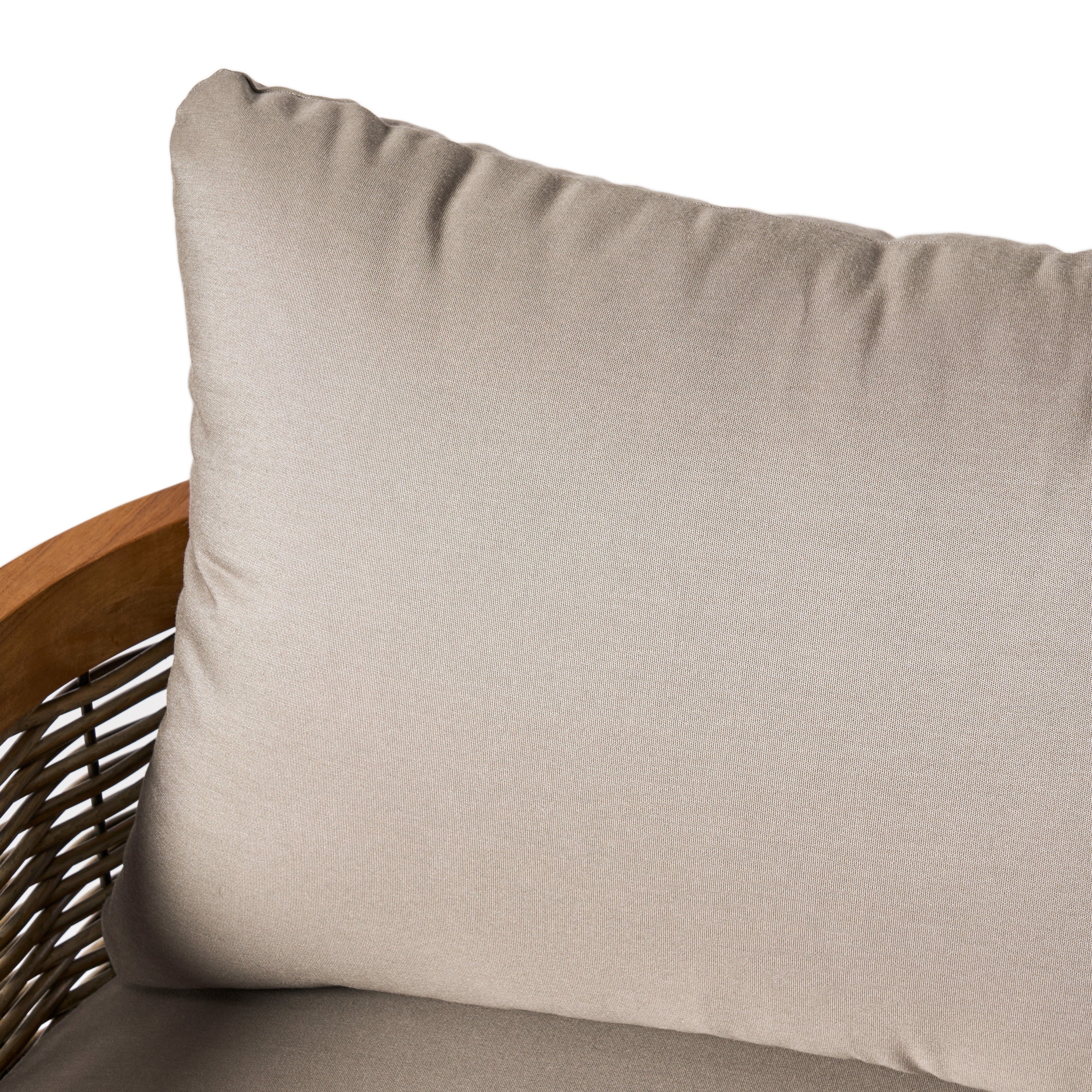 The Crowne Collection Outdoor Acacia Wood Club Chair with Optional Sunbrella Cushions - furnishings