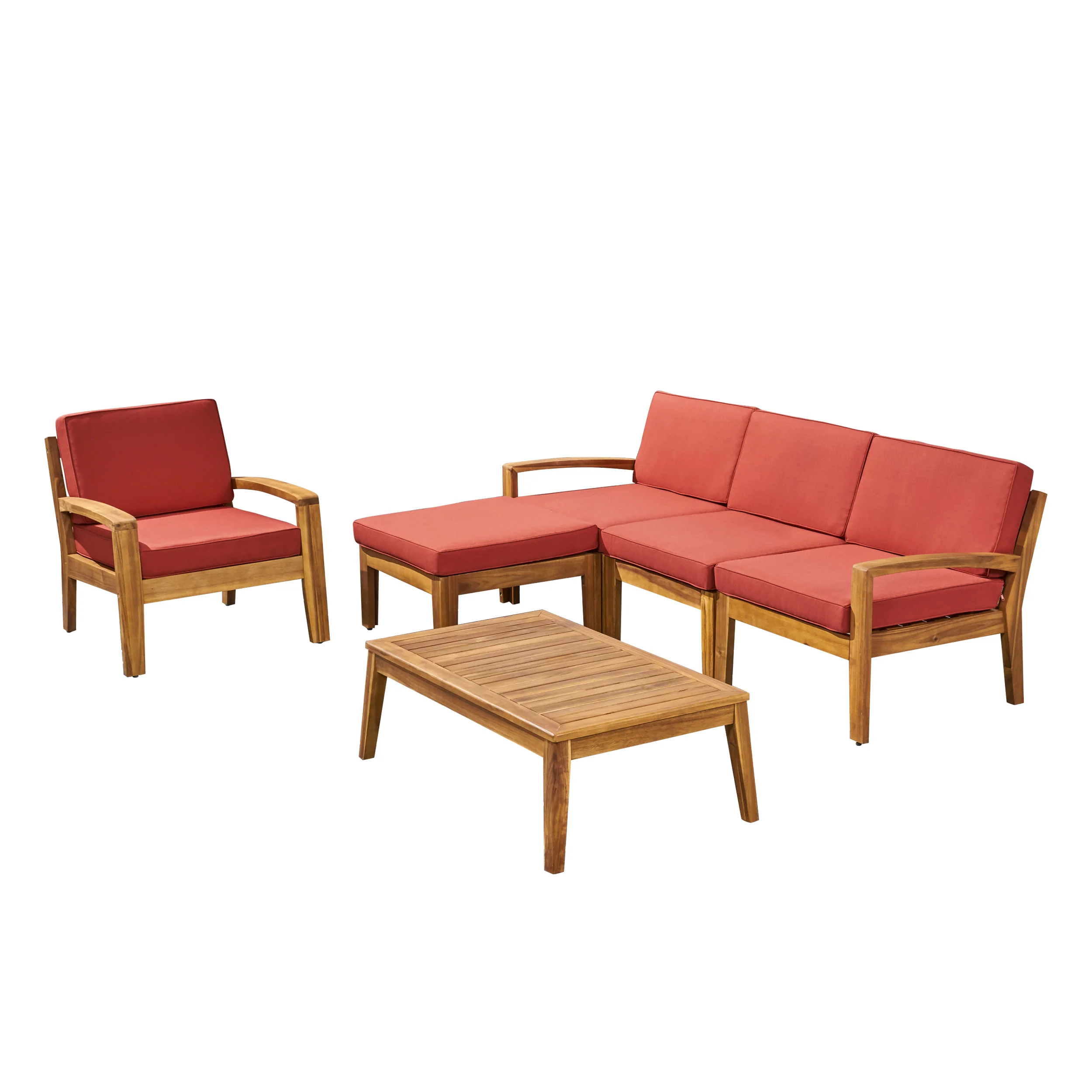 Parma 4-Seater Sectional Sofa Set For Patio with Club Chair - furnishings