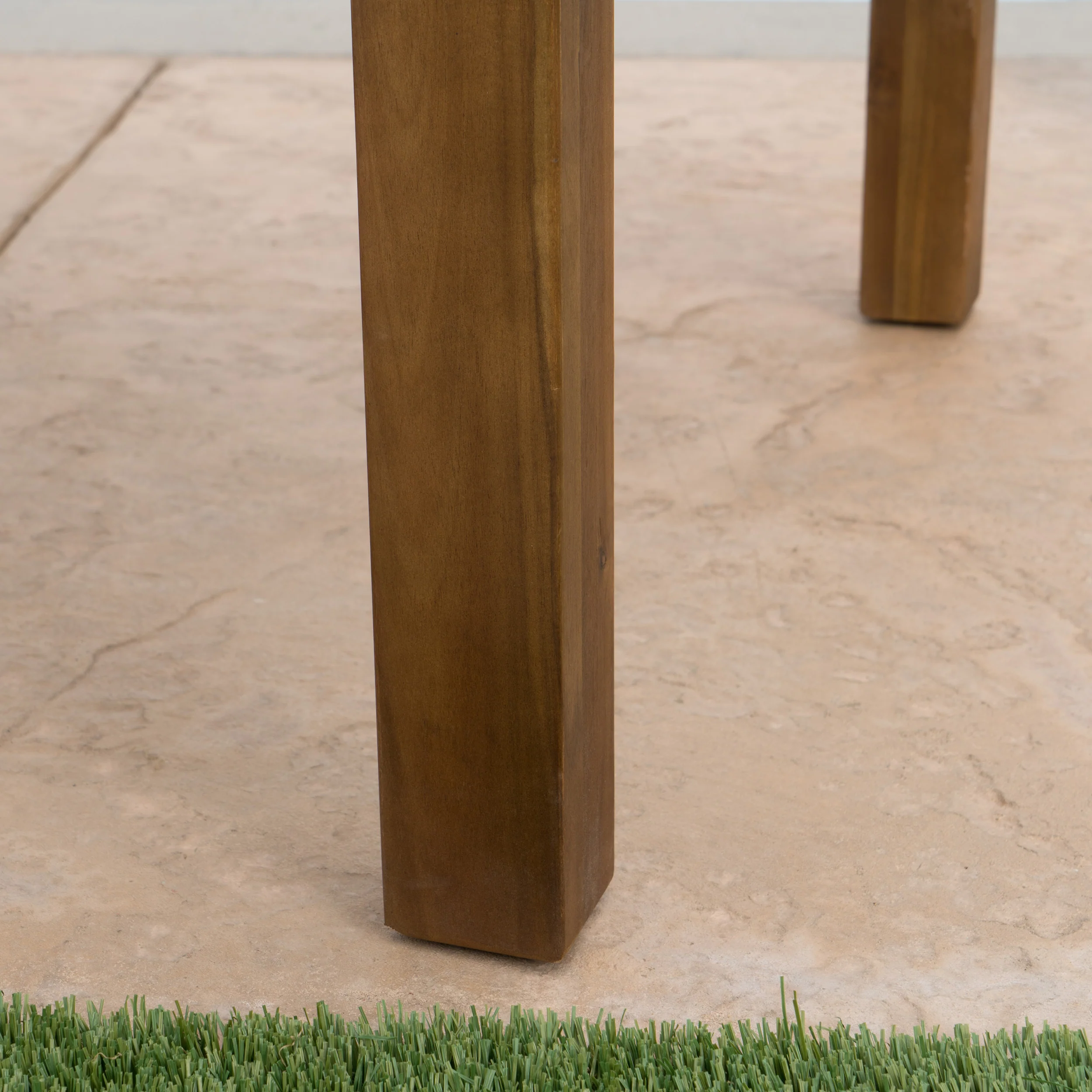 William Outdoor Expandable Teak Finished Acacia Wood Dining Table - furnishings