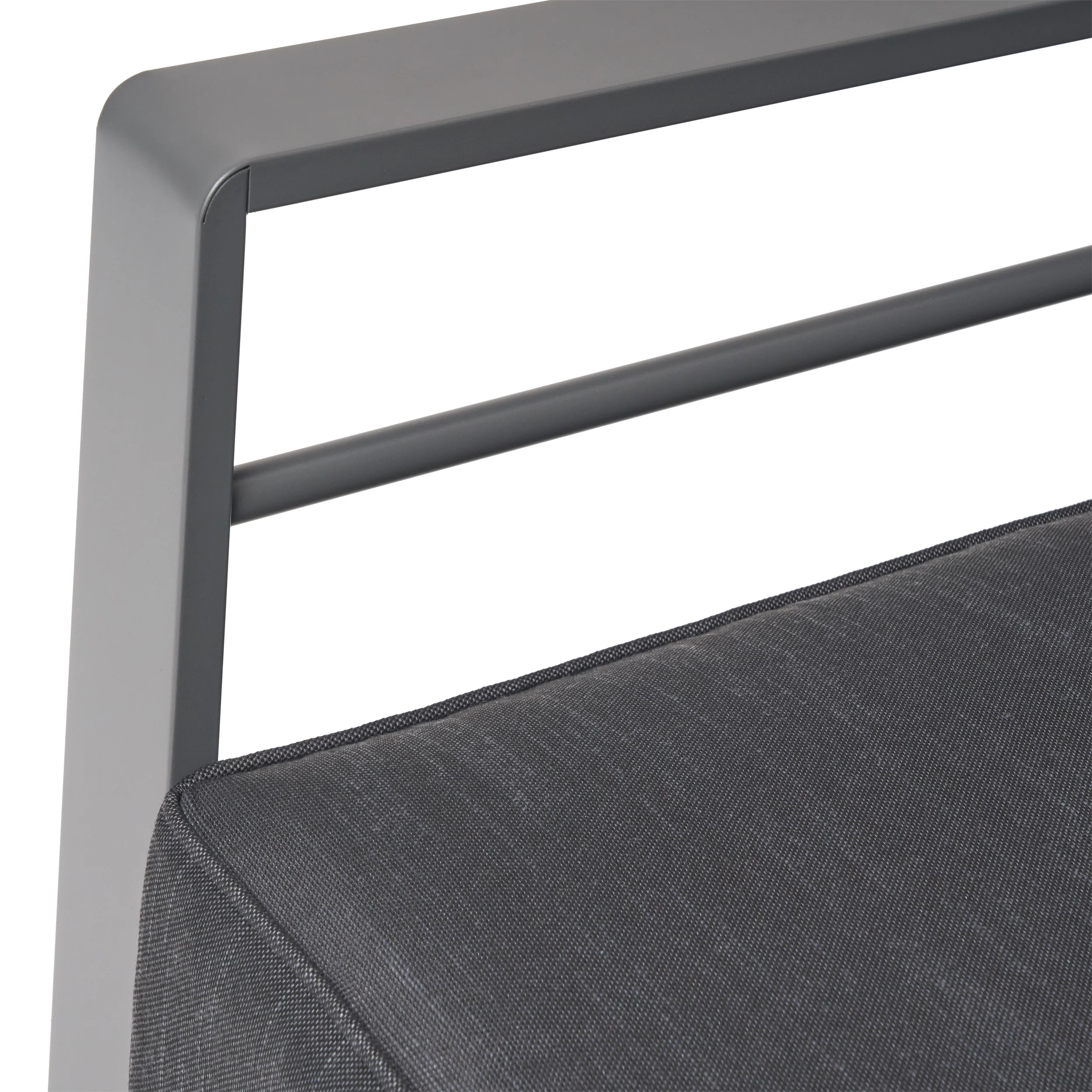 Crested Bay Outdoor Gray Aluminum Club Chairs with Water Resistant Cushions - furnishings