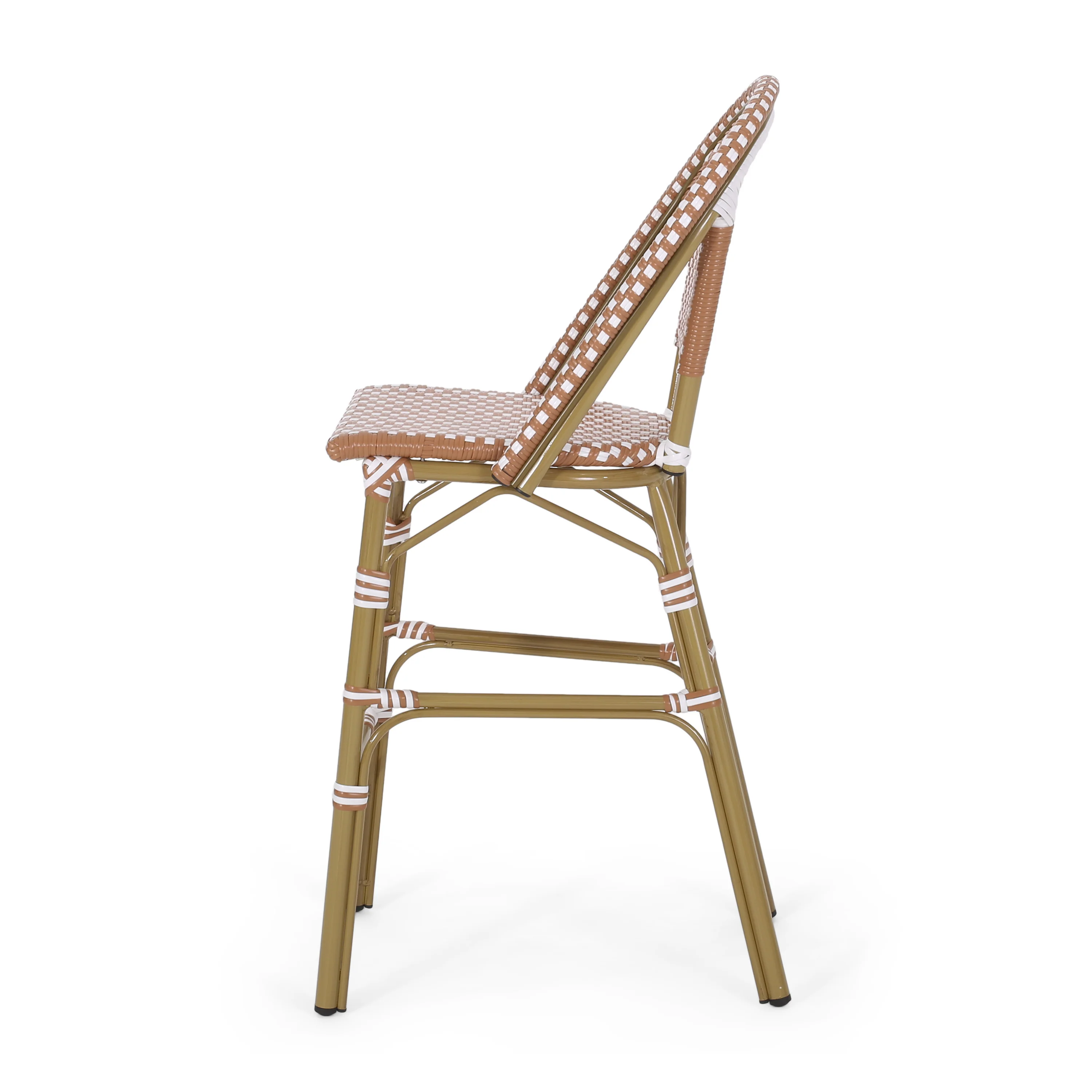 Grelton Outdoor Aluminum French Barstools, Set of 4 - furnishings