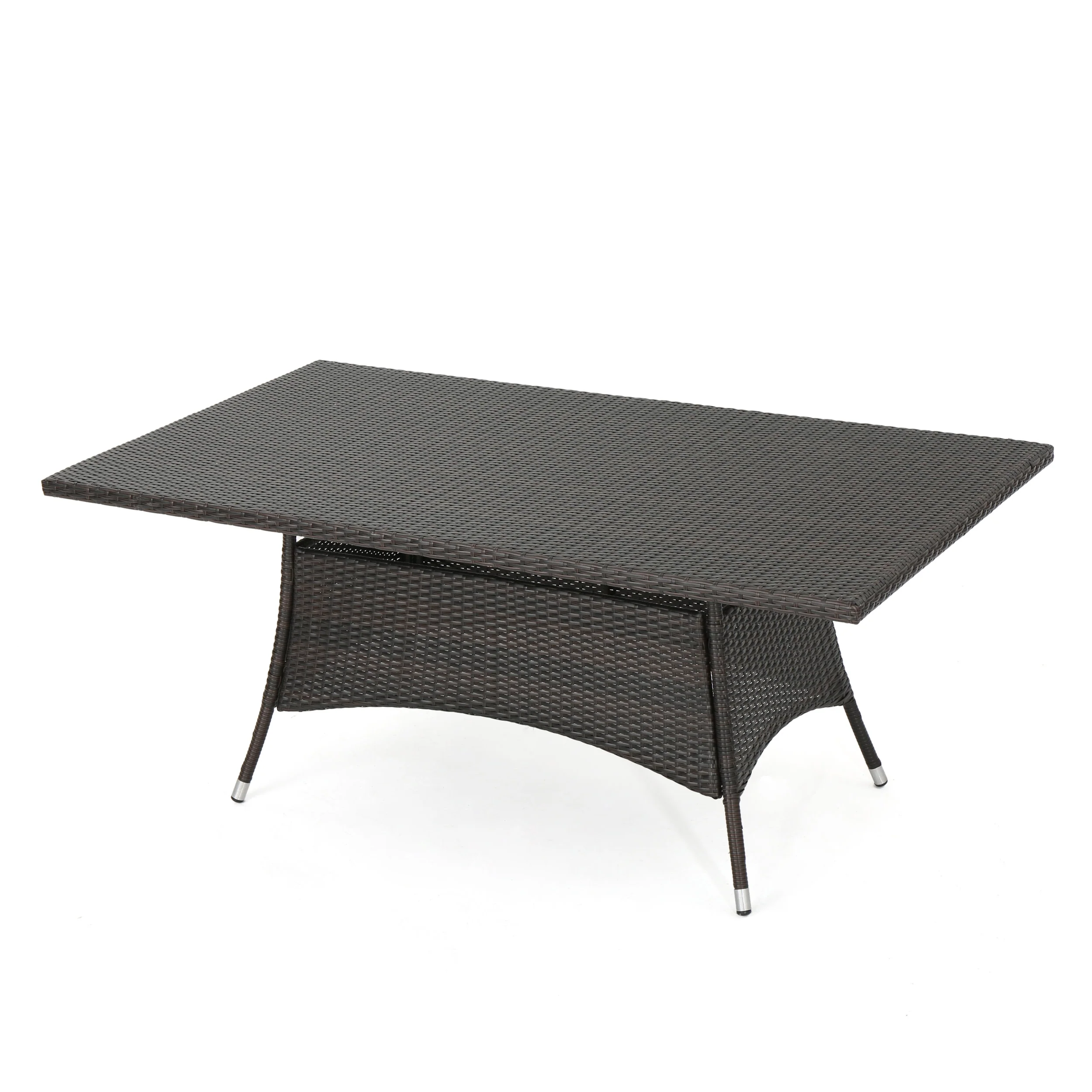 Manteo Rectangular Outdoor Wicker Dining Table - furnishings